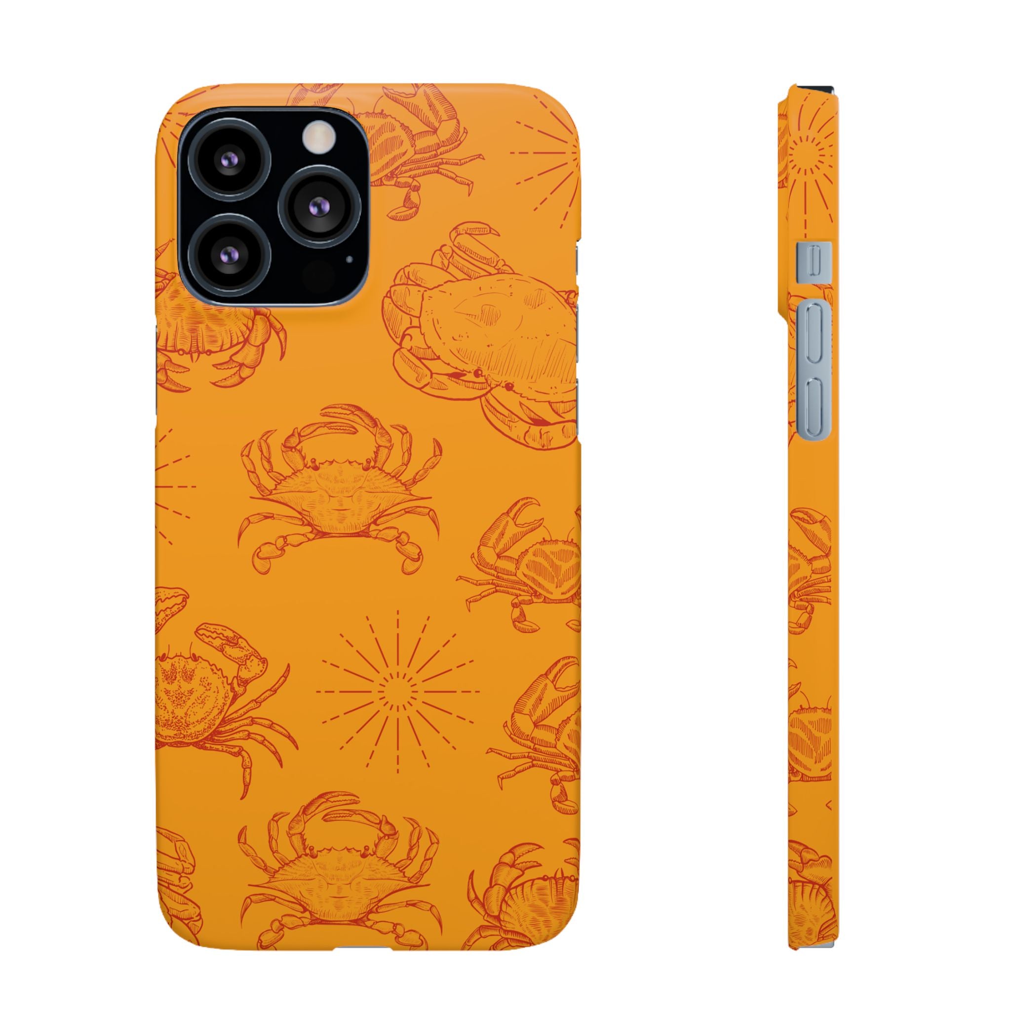 Crab Pattern Snap Case – Orange Coastal Phone Cover