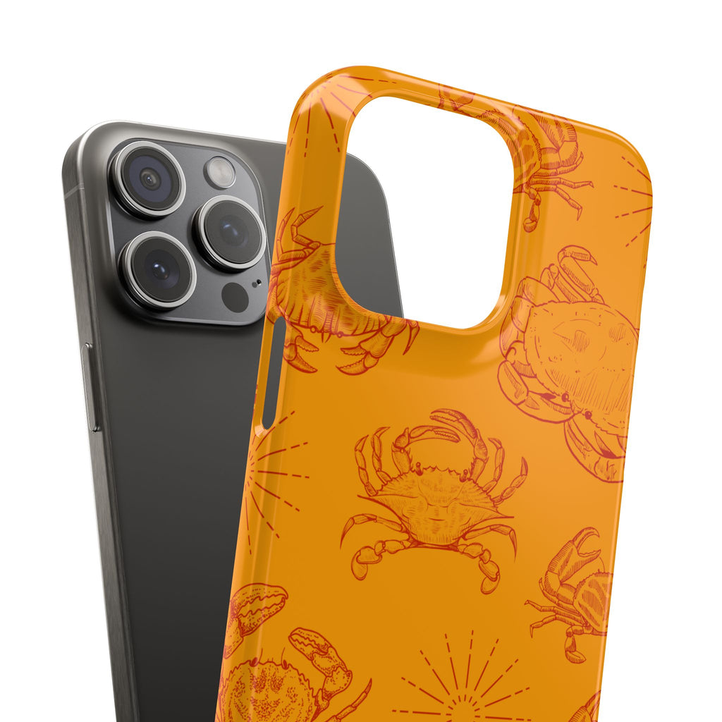 Crab Pattern Snap Case – Orange Coastal Phone Cover