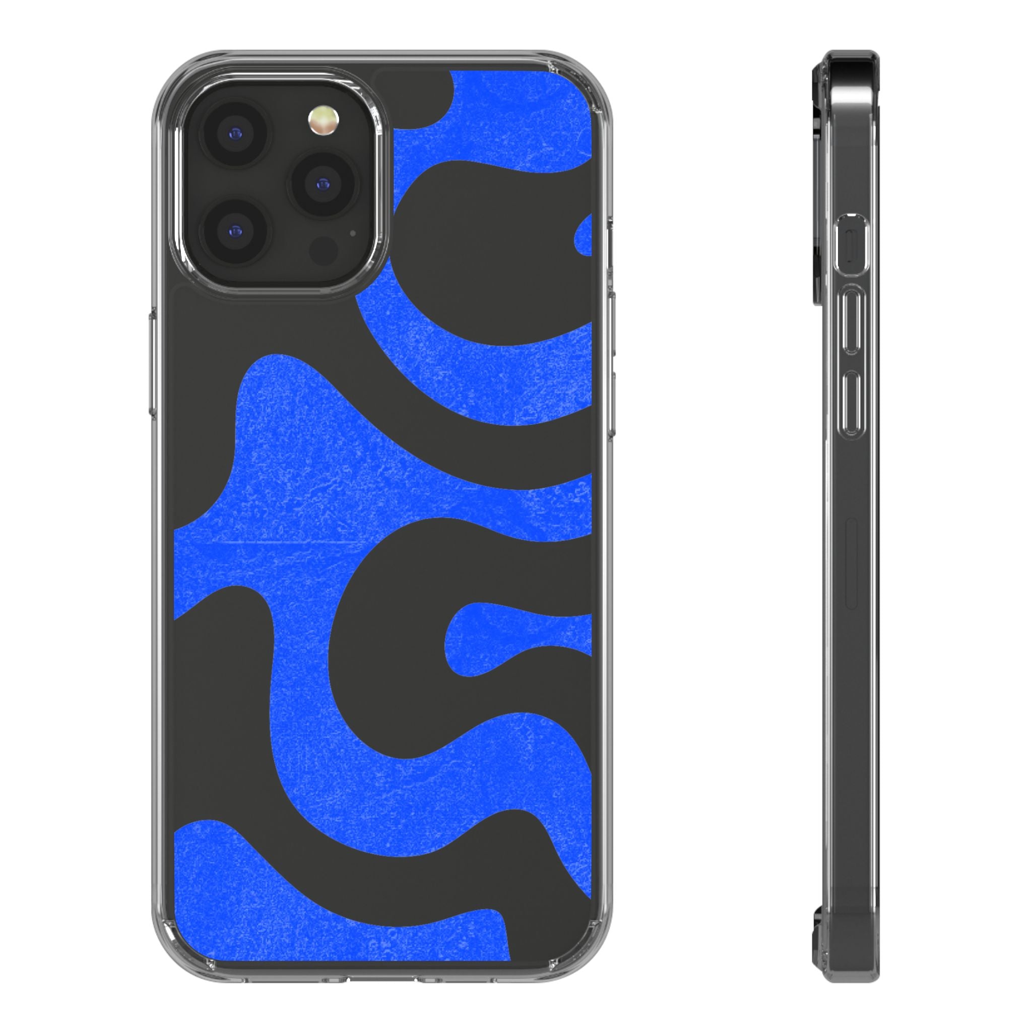 Copy of Abstract Blue Wave Clear Phone Case