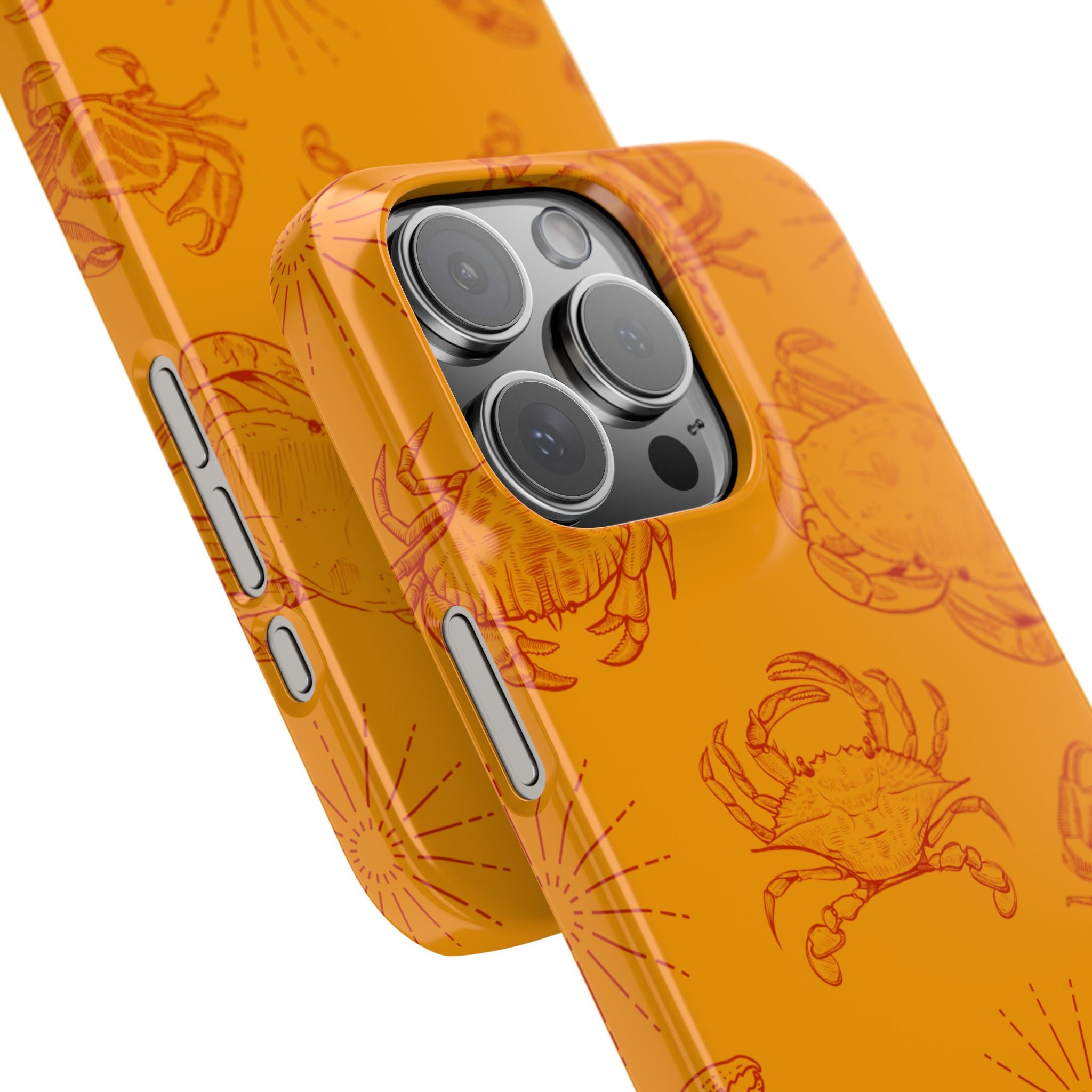 Crab Pattern Snap Case – Orange Coastal Phone Cover