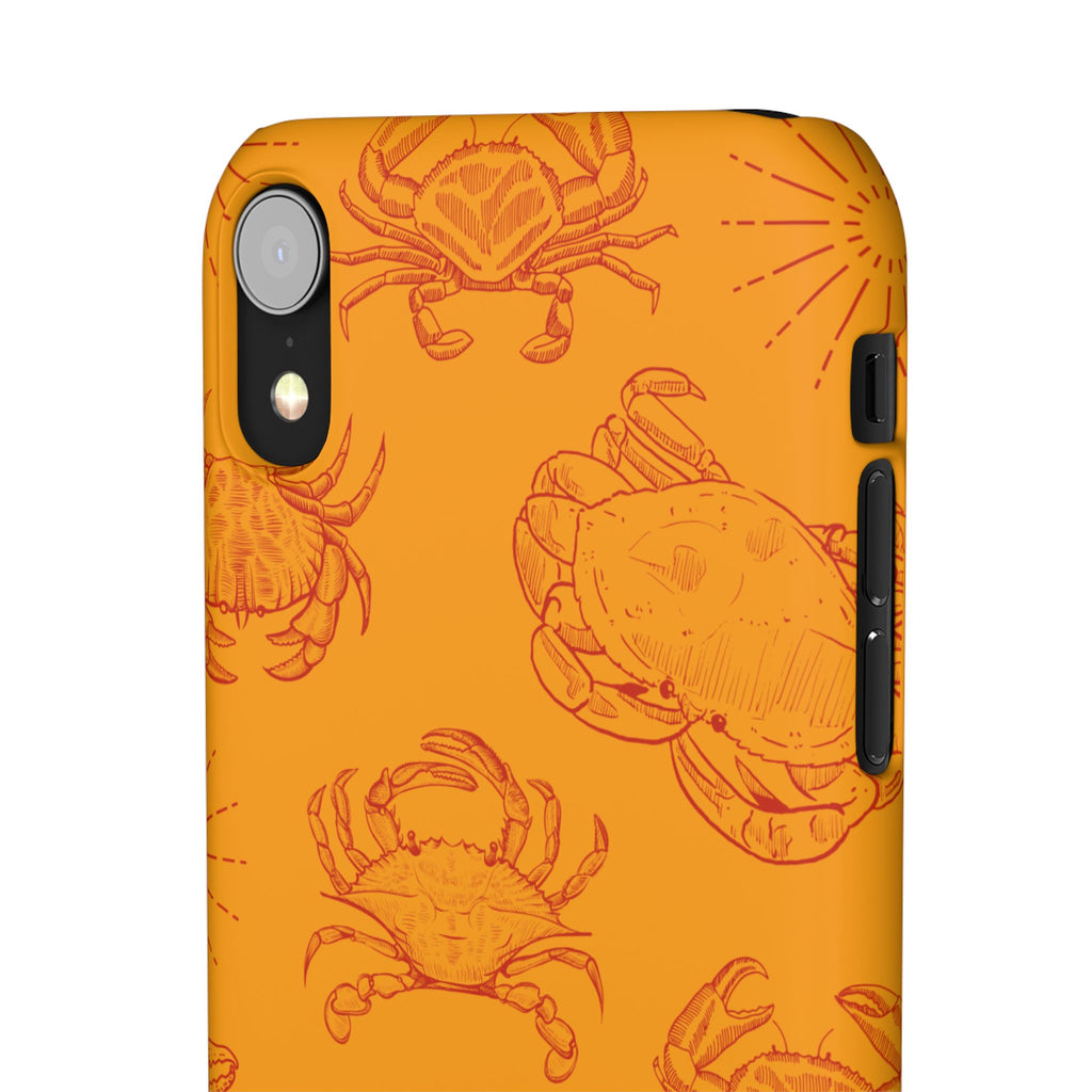 Crab Pattern Snap Case – Orange Coastal Phone Cover