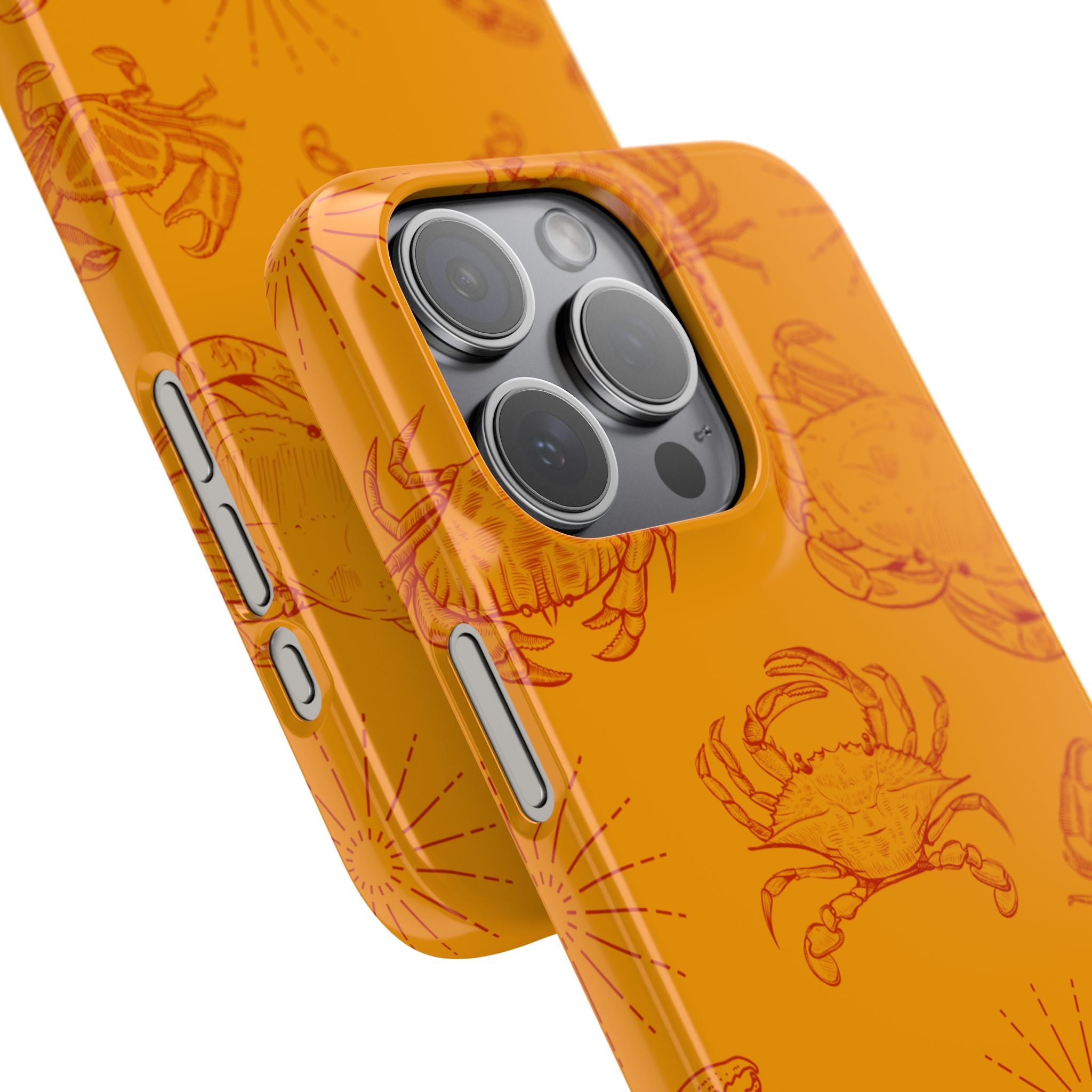 Crab Pattern Snap Case – Orange Coastal Phone Cover