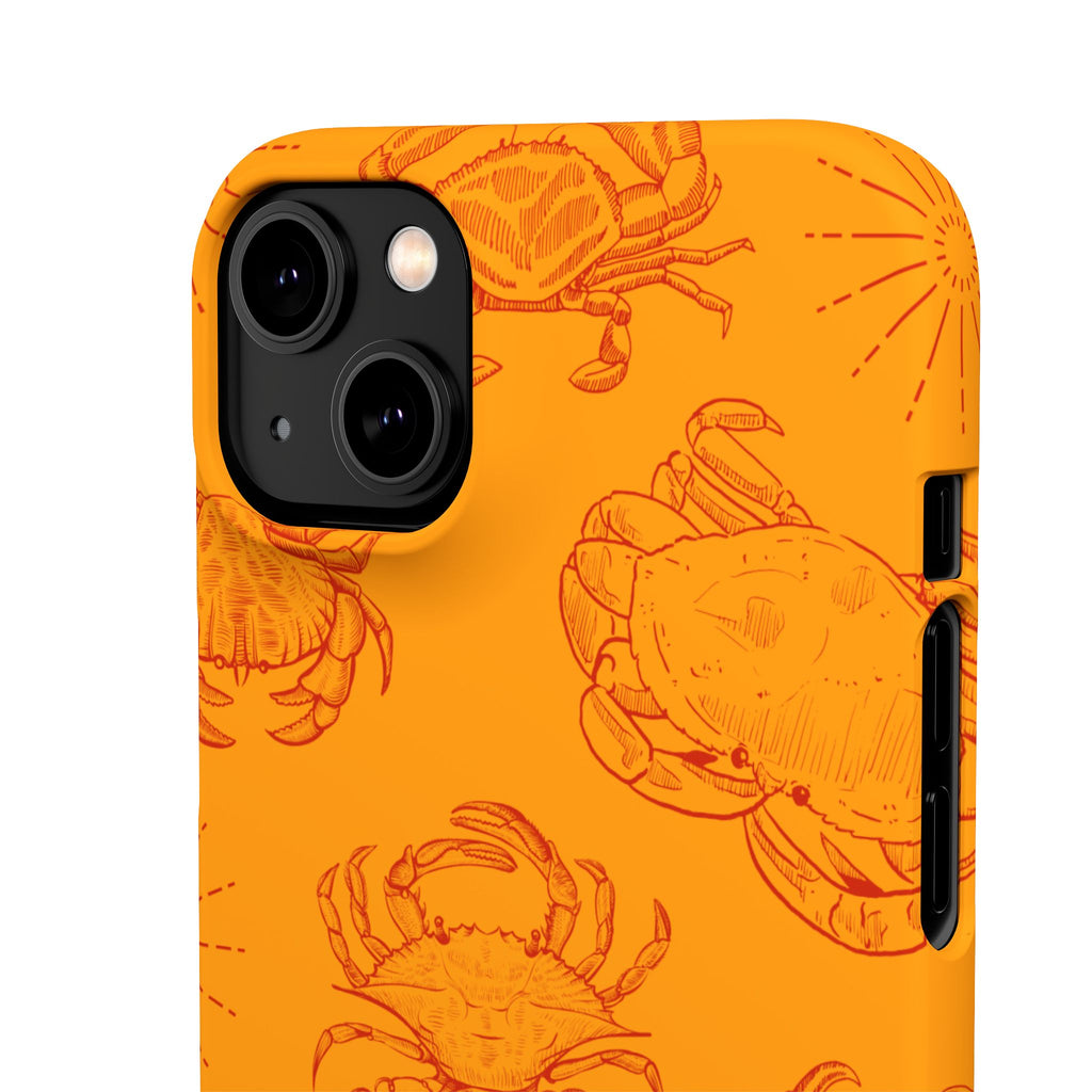 Crab Pattern Snap Case – Orange Coastal Phone Cover
