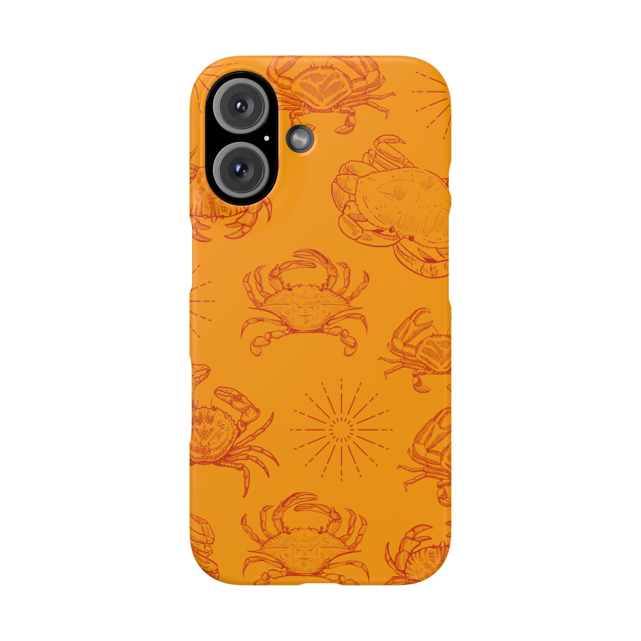 Crab Pattern Snap Case – Orange Coastal Phone Cover