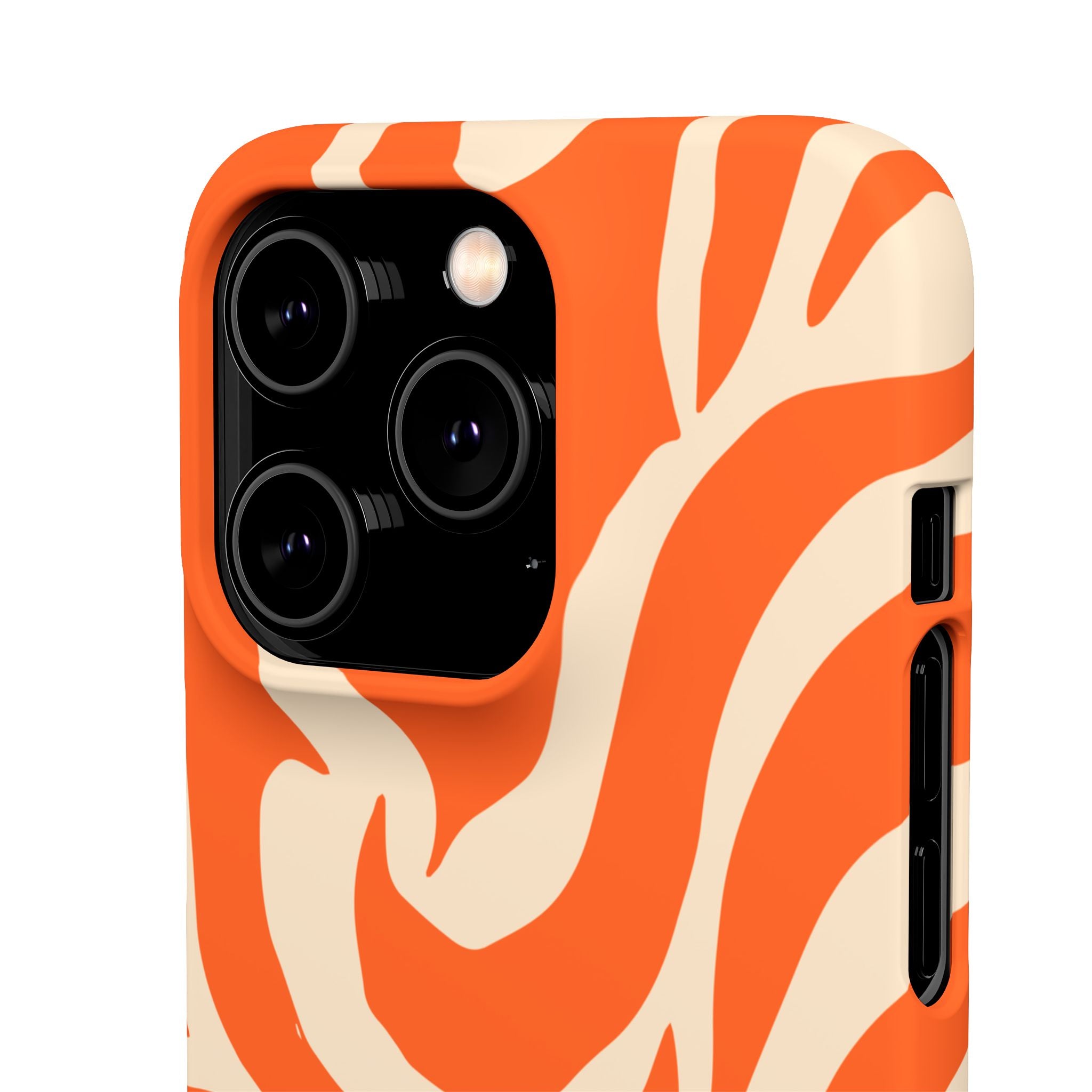 Orange Swirl Phone Case — Retro Abstract iPhone Snap Case