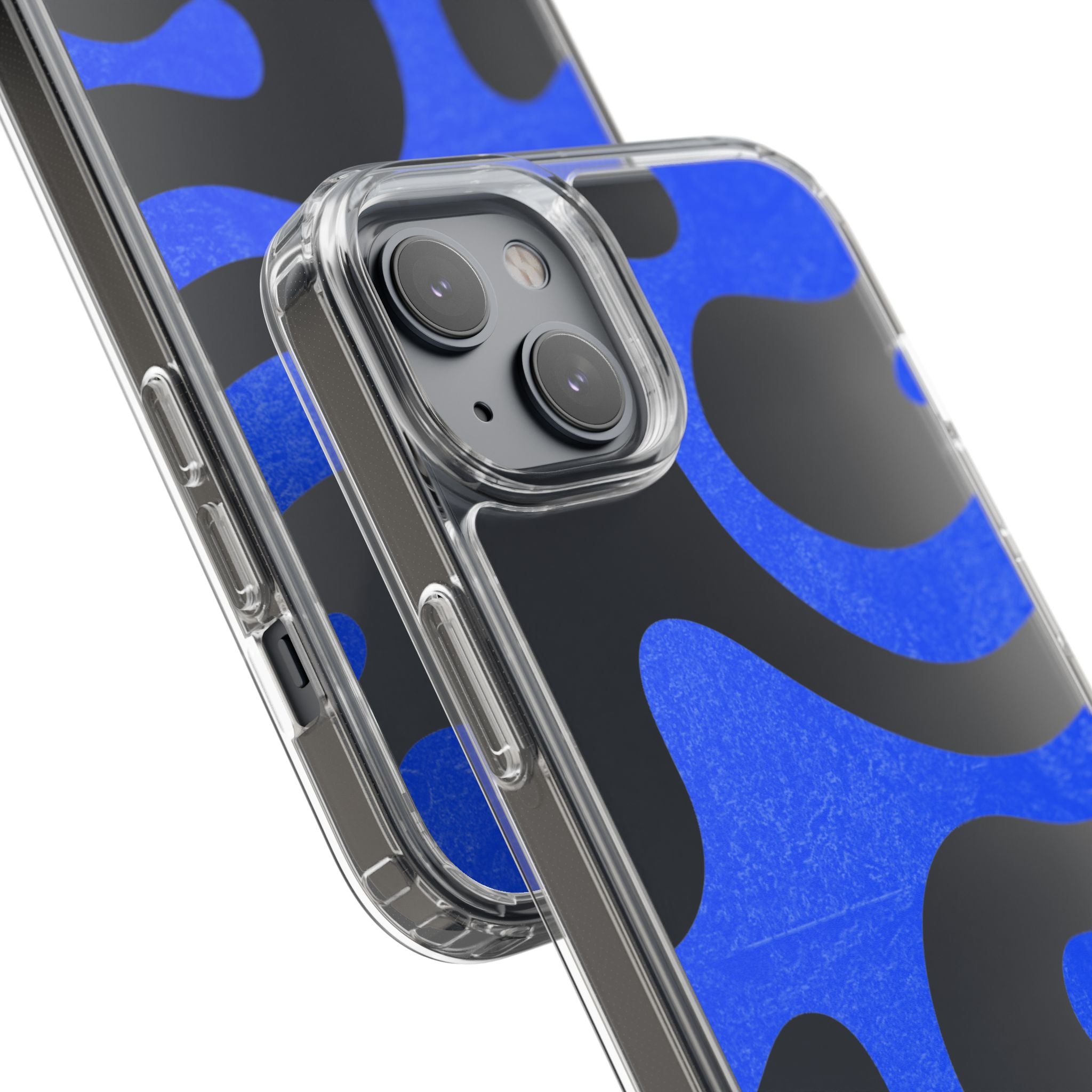 Copy of Abstract Blue Wave Clear Phone Case