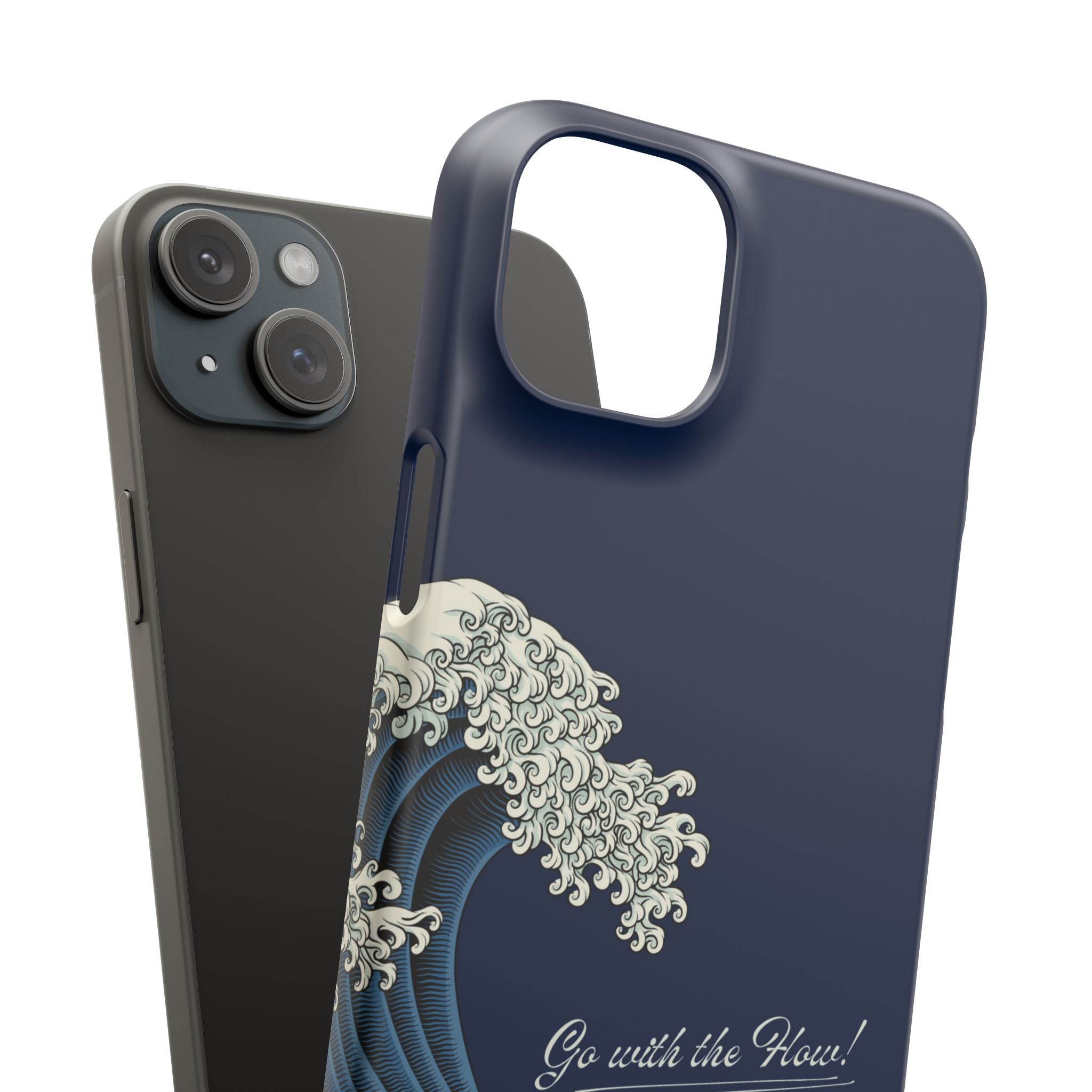 Phone Case — 'Go with the Flow' Wave Design
