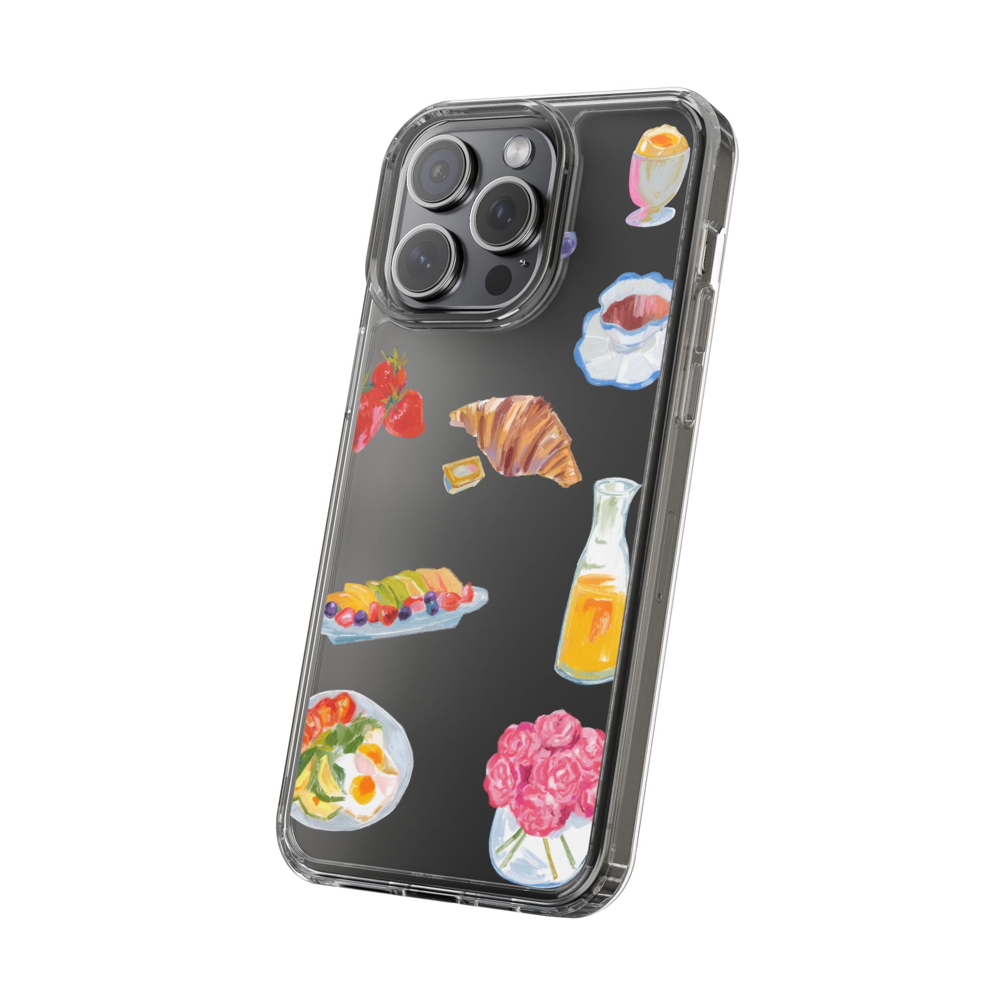 Clear Phone Case — Breakfast Pastries & Brunch Icons Clear Case