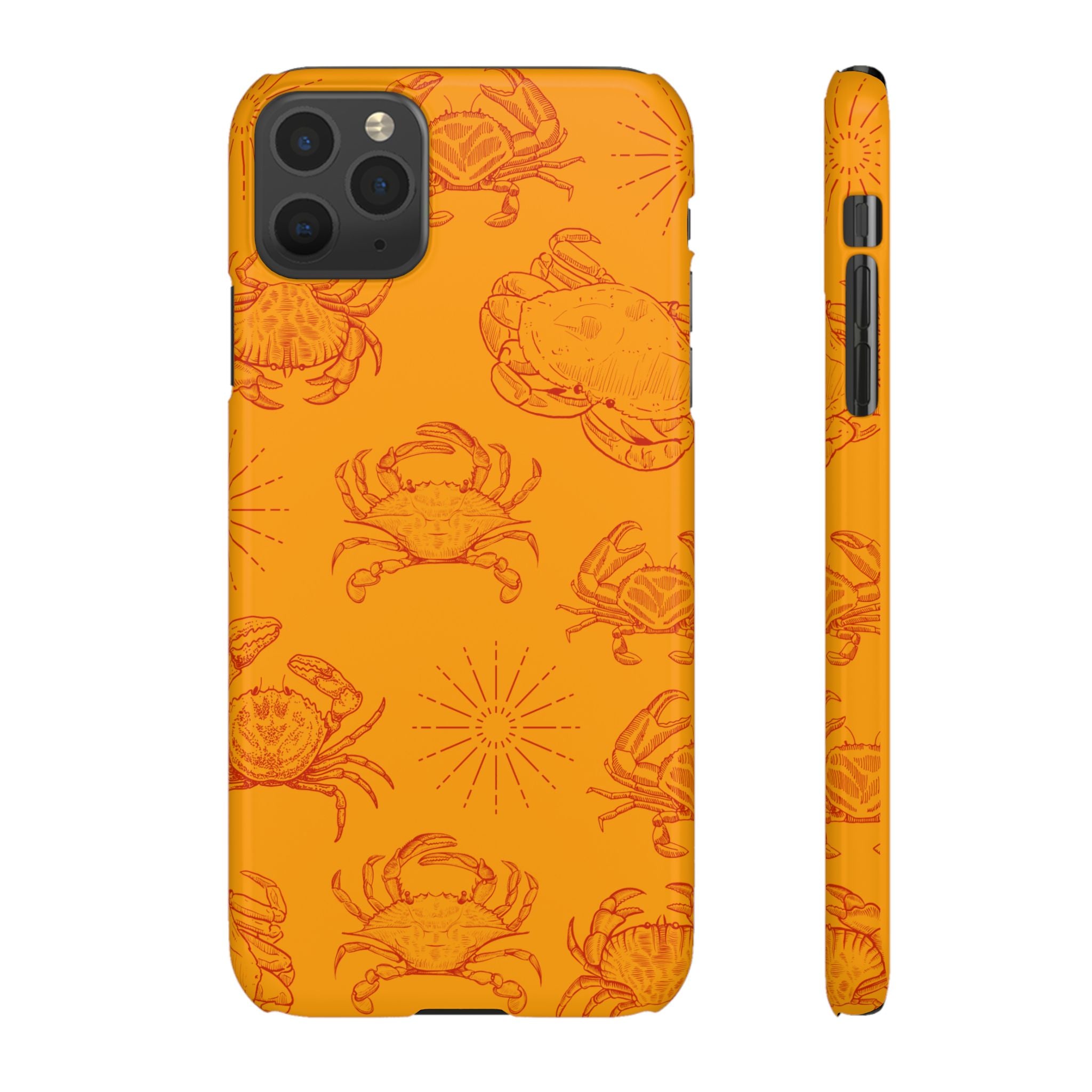 Crab Pattern Snap Case – Orange Coastal Phone Cover