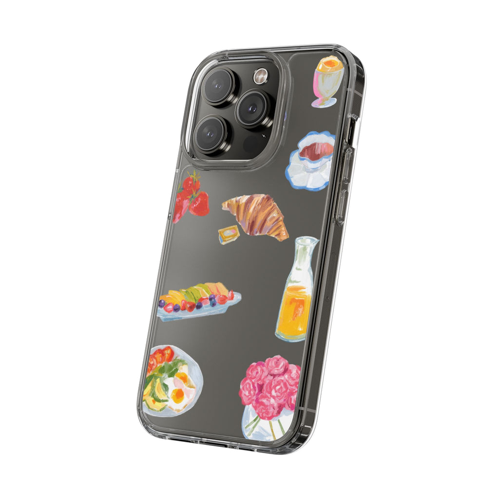 Clear Phone Case — Breakfast Pastries & Brunch Icons Clear Case