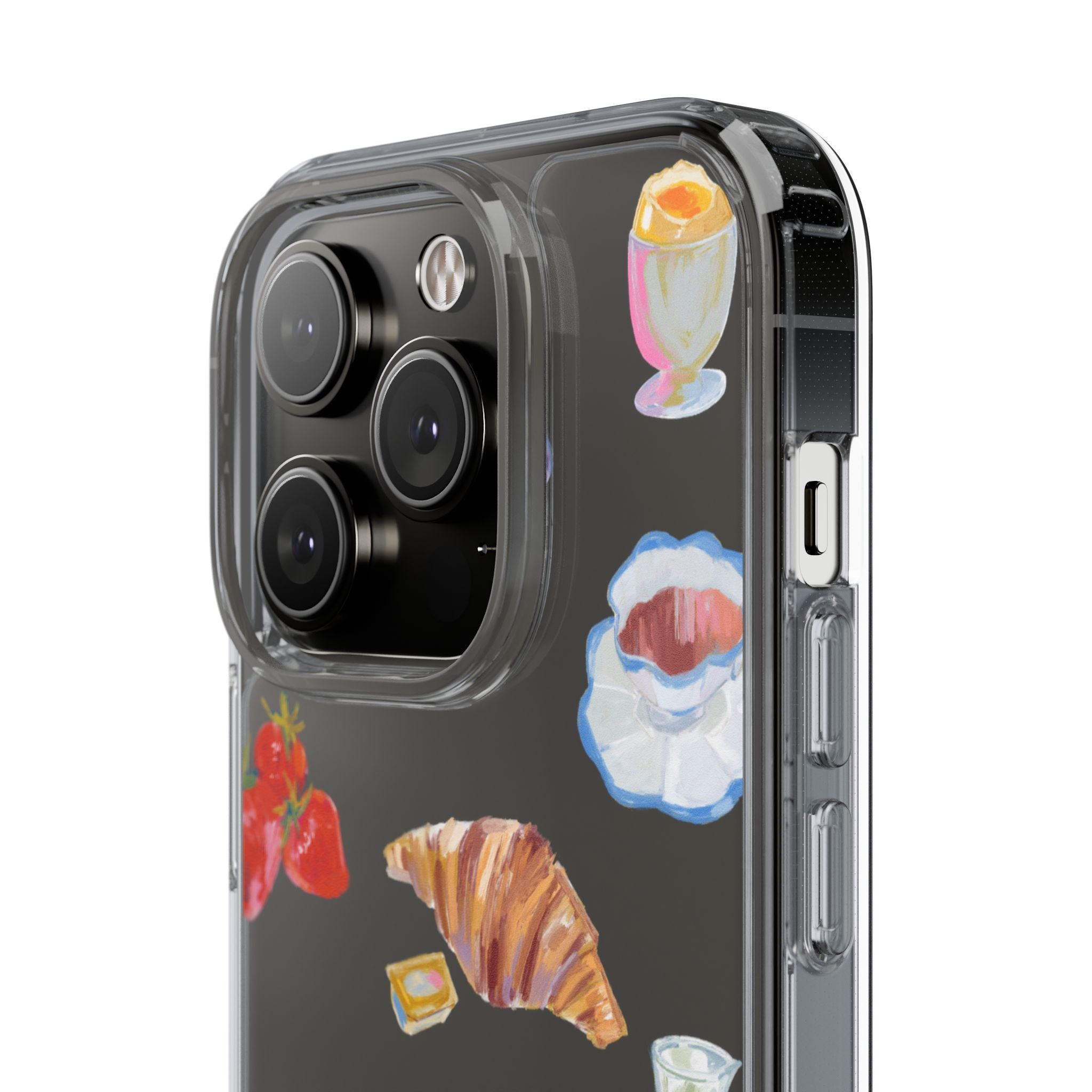 Clear Phone Case — Breakfast Pastries & Brunch Icons Clear Case