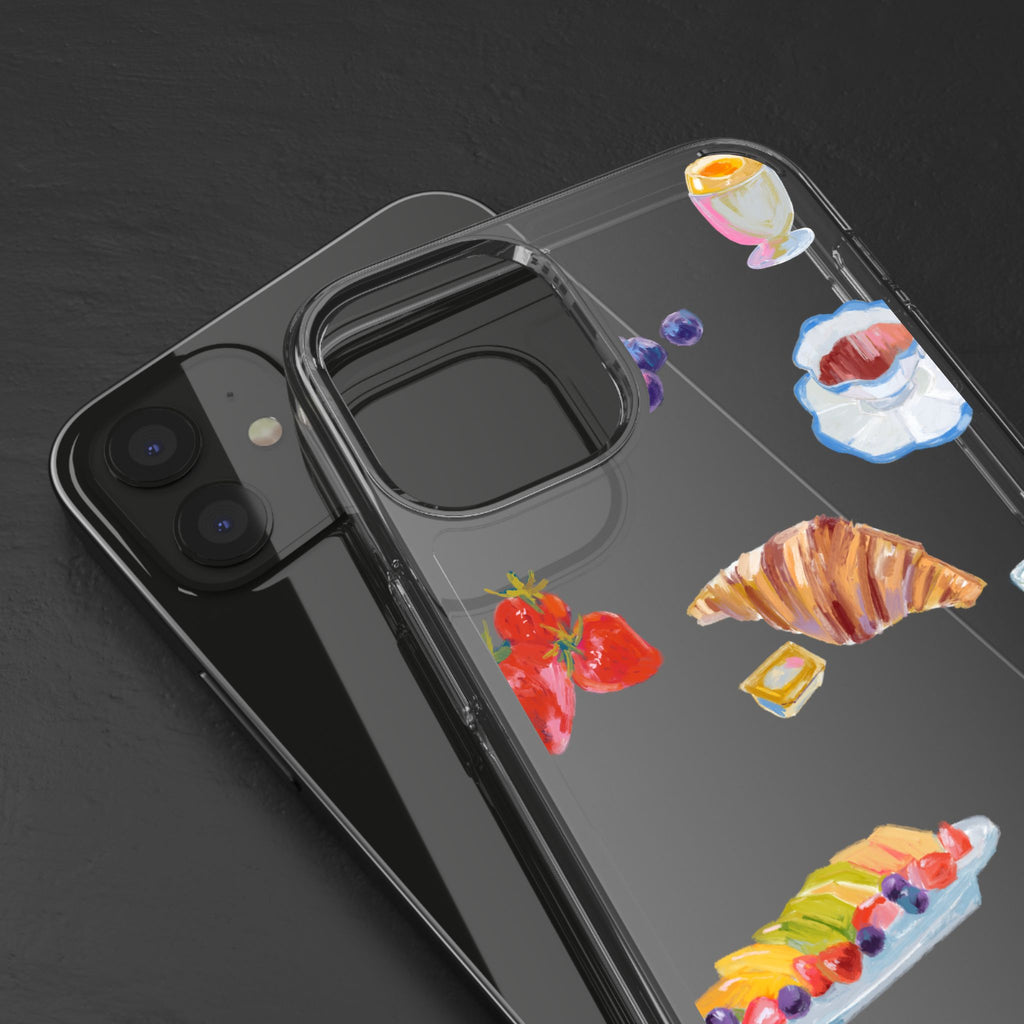 Clear Phone Case — Breakfast Pastries & Brunch Icons Clear Case