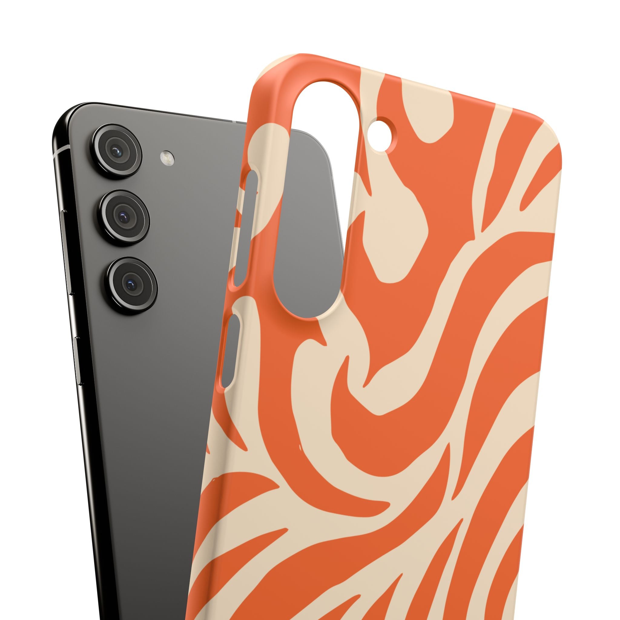 Orange Swirl Phone Case — Retro Abstract iPhone Snap Case
