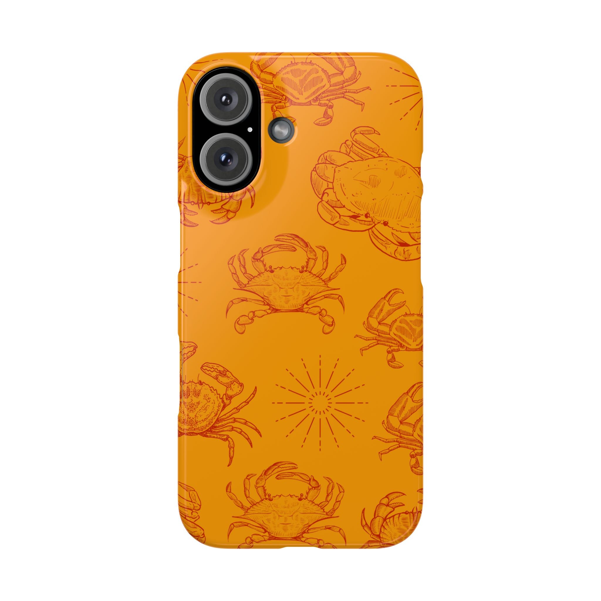 Crab Pattern Snap Case – Orange Coastal Phone Cover