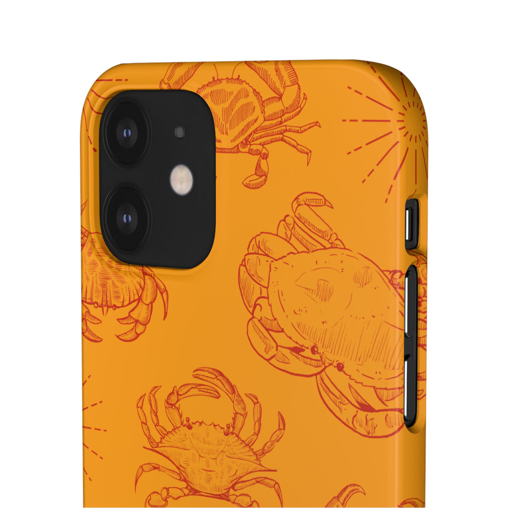 Crab Pattern Snap Case – Orange Coastal Phone Cover