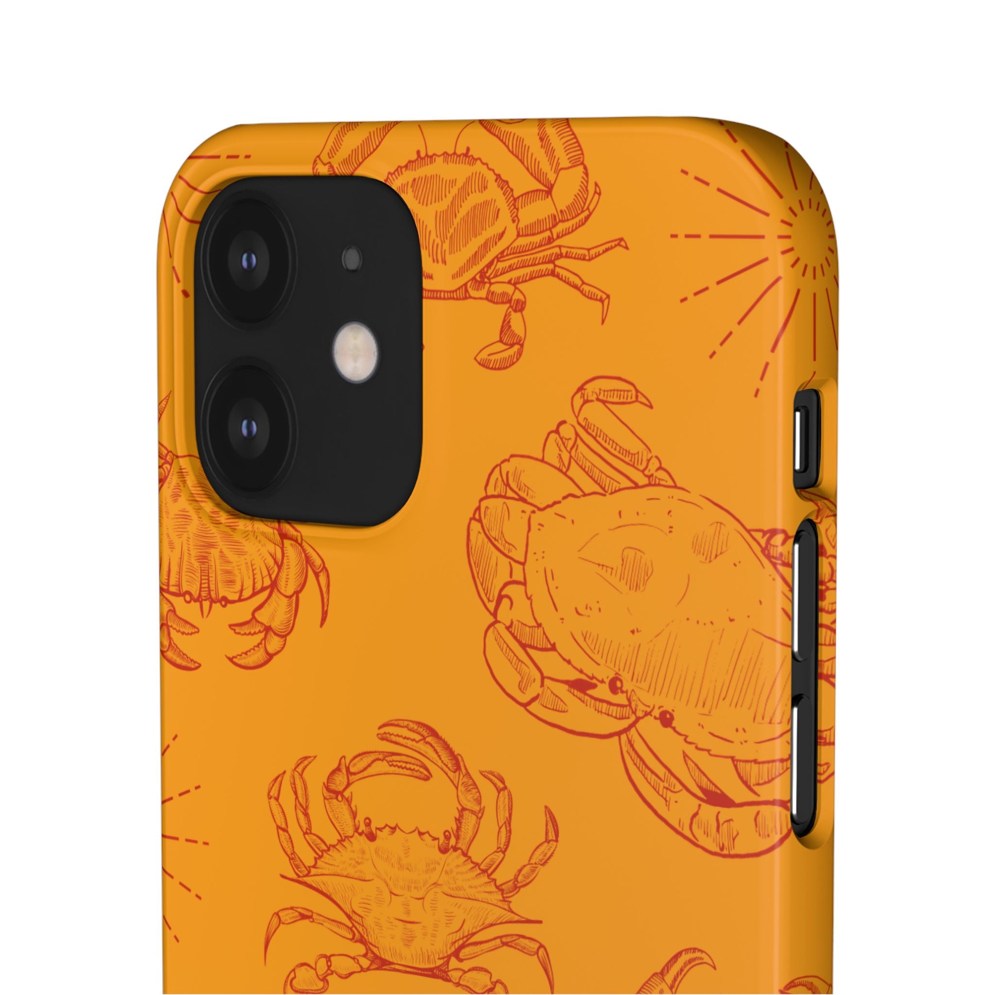 Crab Pattern Snap Case – Orange Coastal Phone Cover