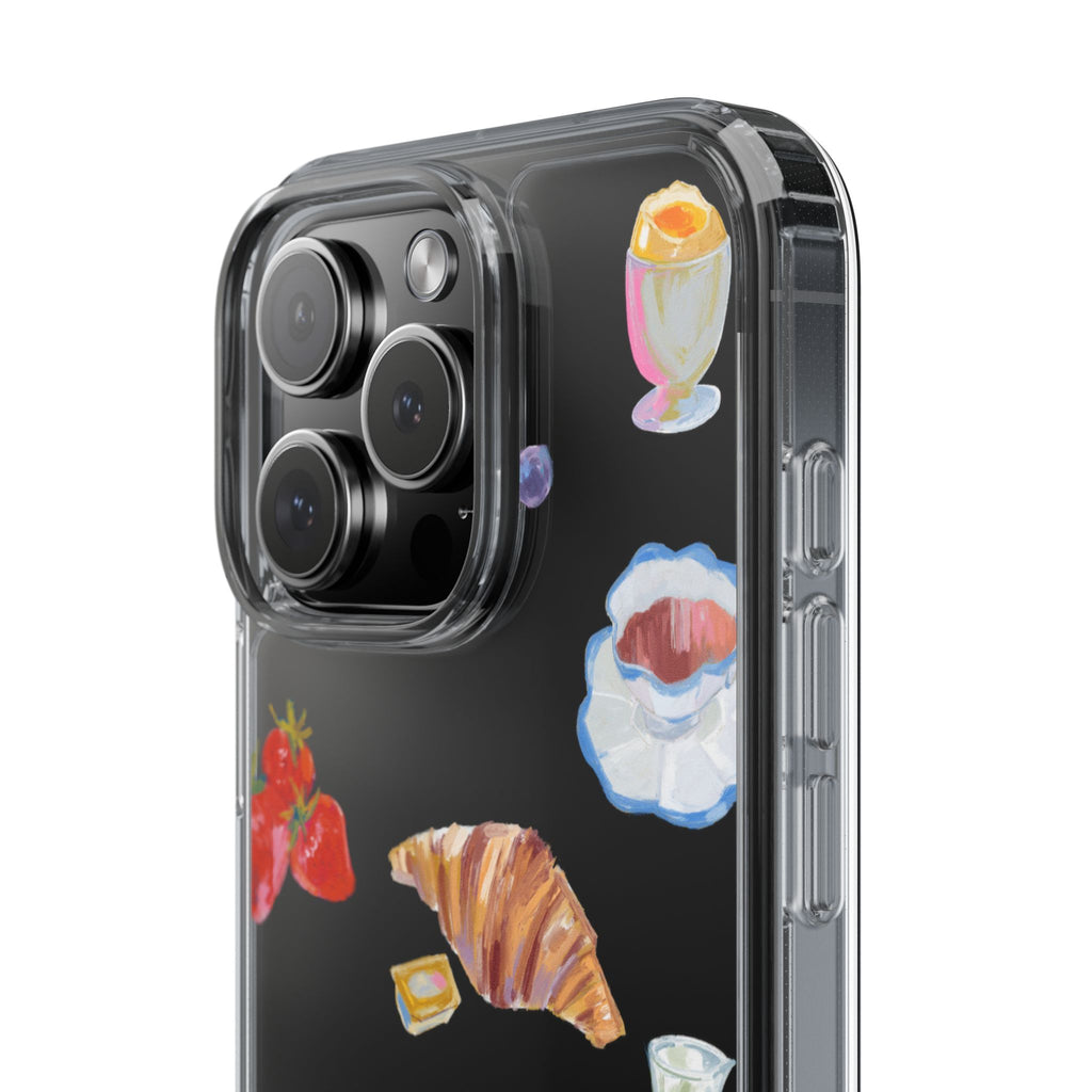 Clear Phone Case — Breakfast Pastries & Brunch Icons Clear Case