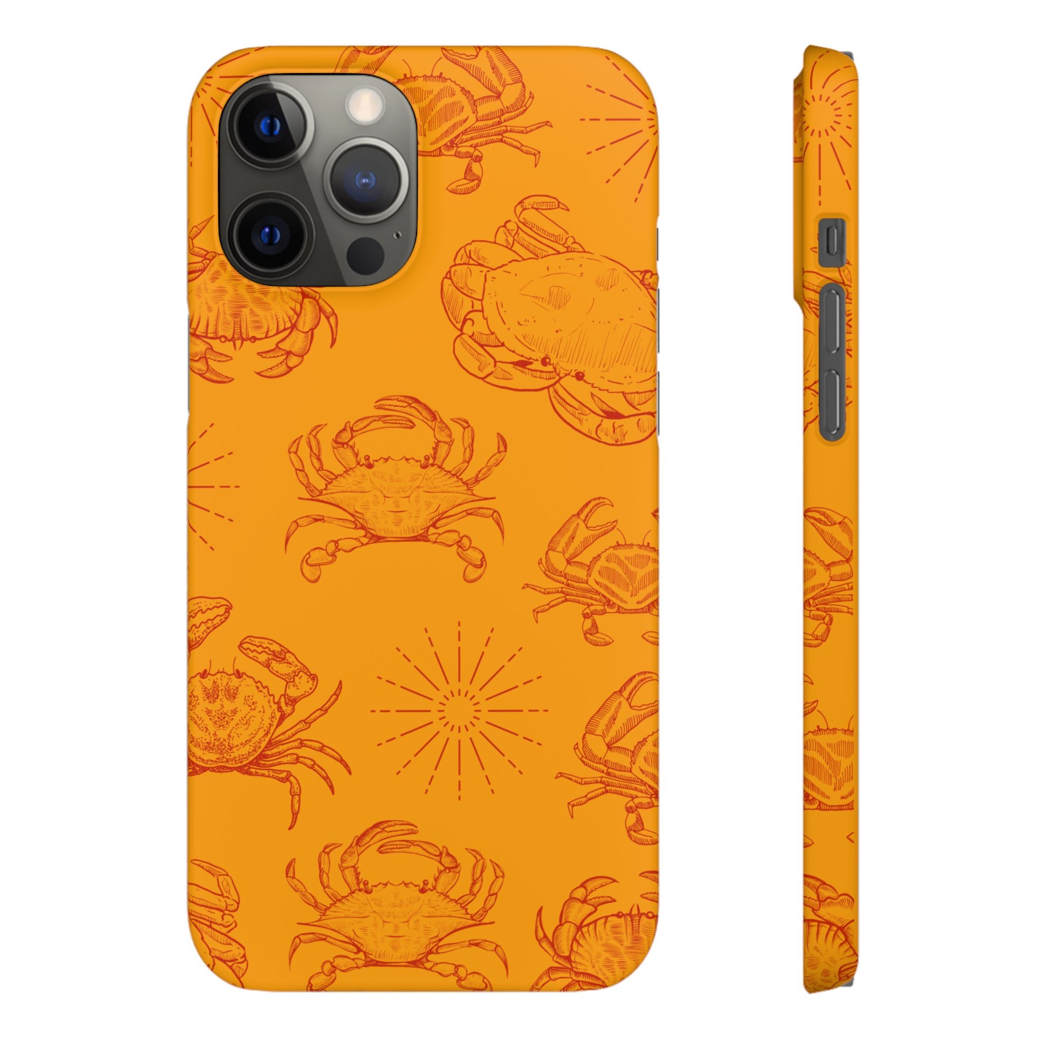Crab Pattern Snap Case – Orange Coastal Phone Cover