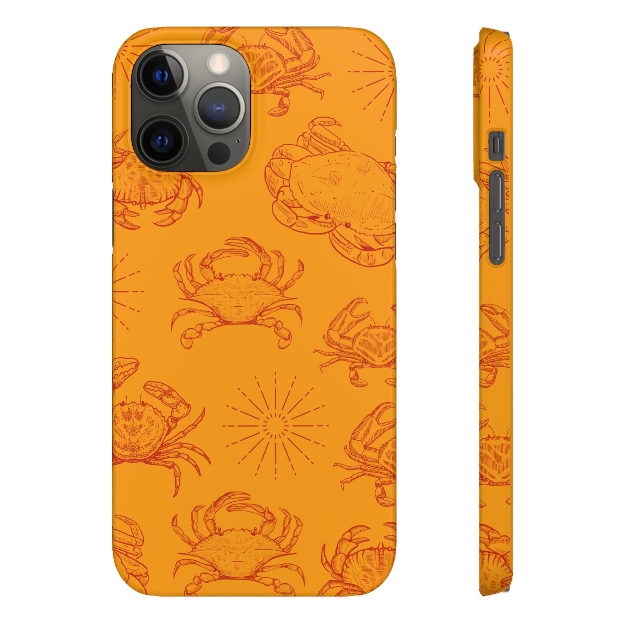 Crab Pattern Snap Case – Orange Coastal Phone Cover