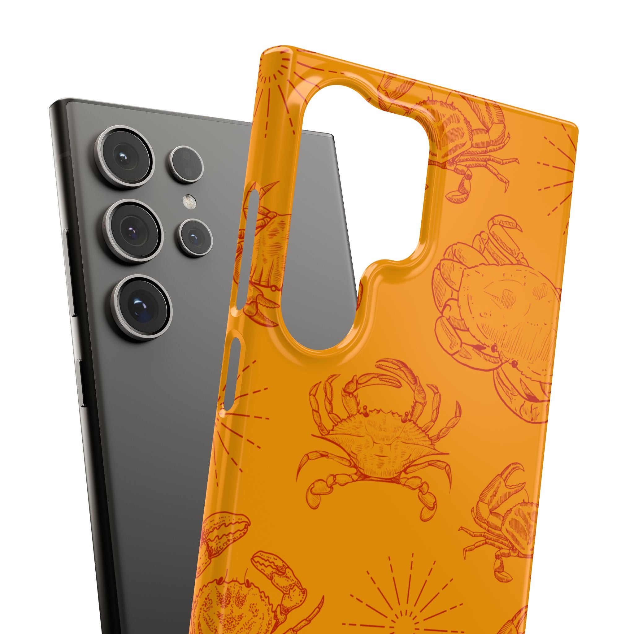 Crab Pattern Snap Case – Orange Coastal Phone Cover