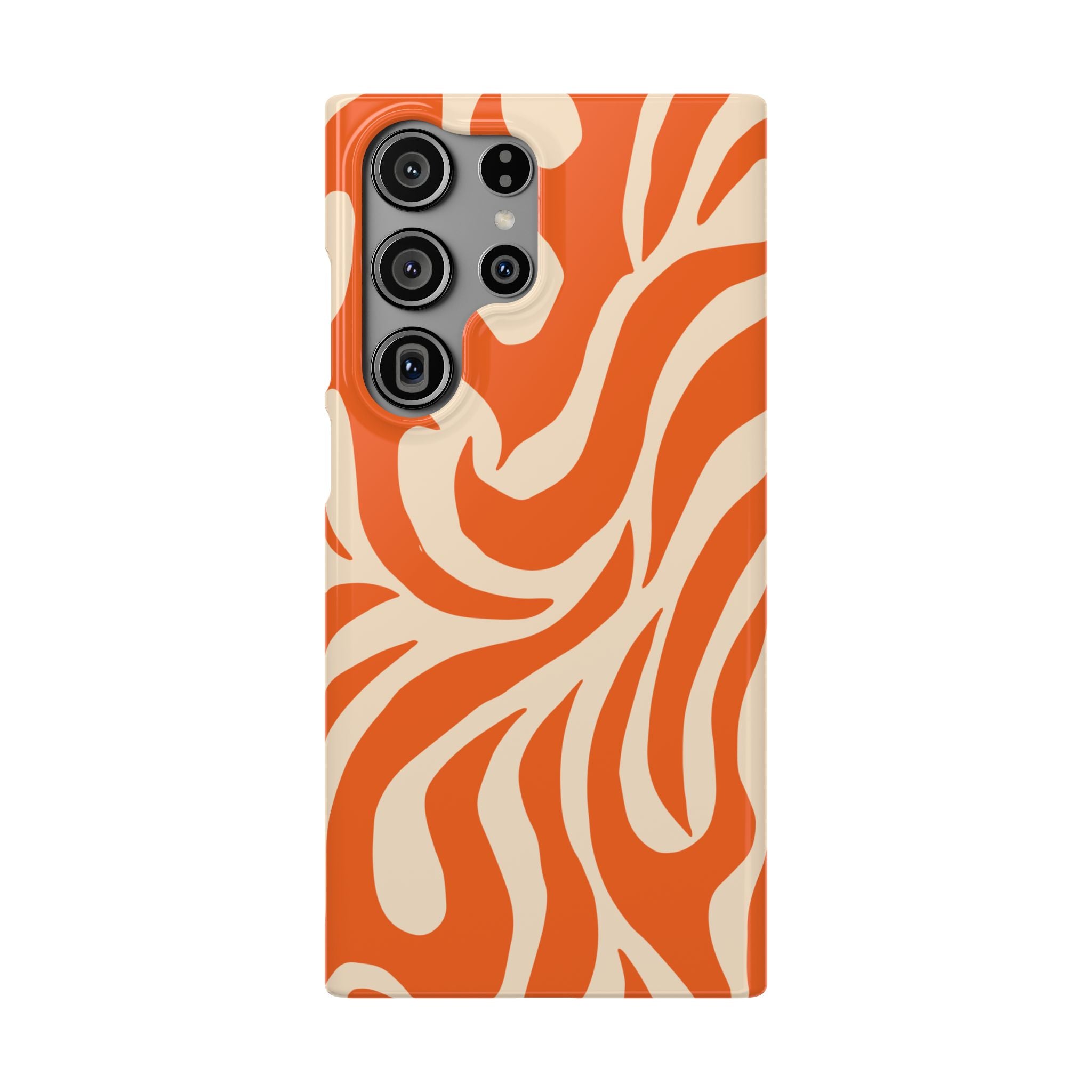 Orange Swirl Phone Case — Retro Abstract iPhone Snap Case