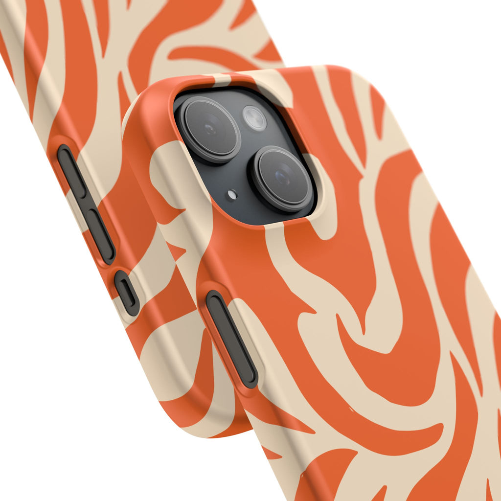 Orange Swirl Phone Case — Retro Abstract iPhone Snap Case
