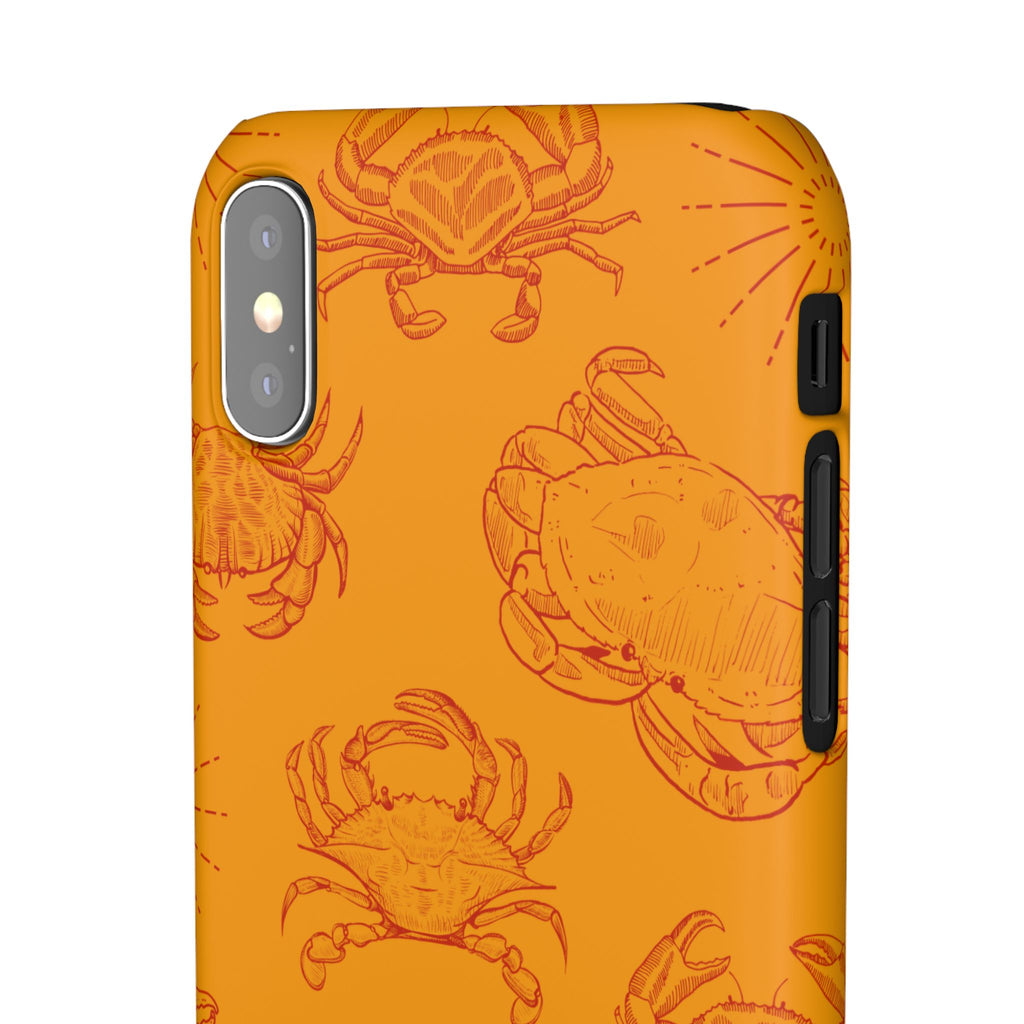 Crab Pattern Snap Case – Orange Coastal Phone Cover