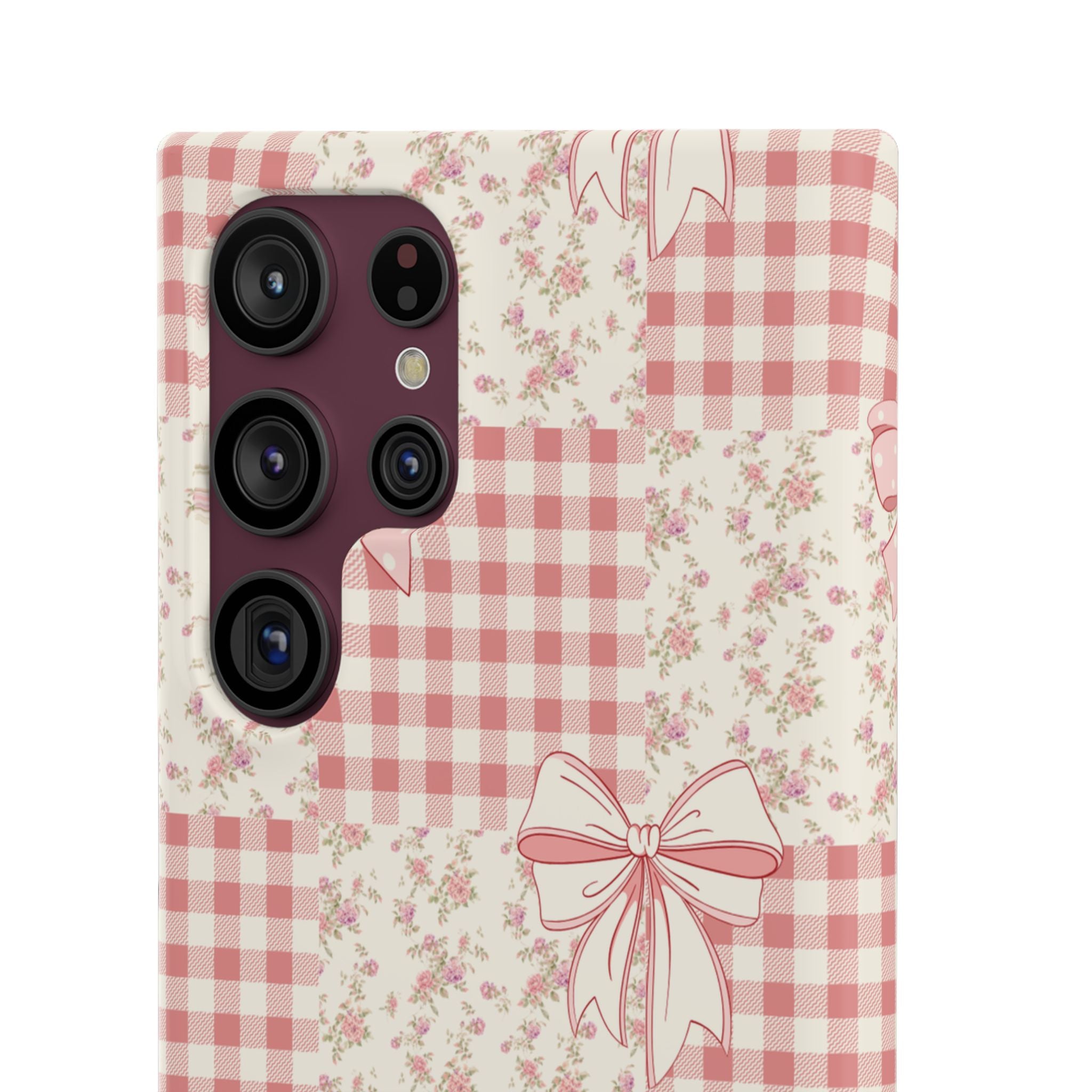 Pink Bow Patchwork Case