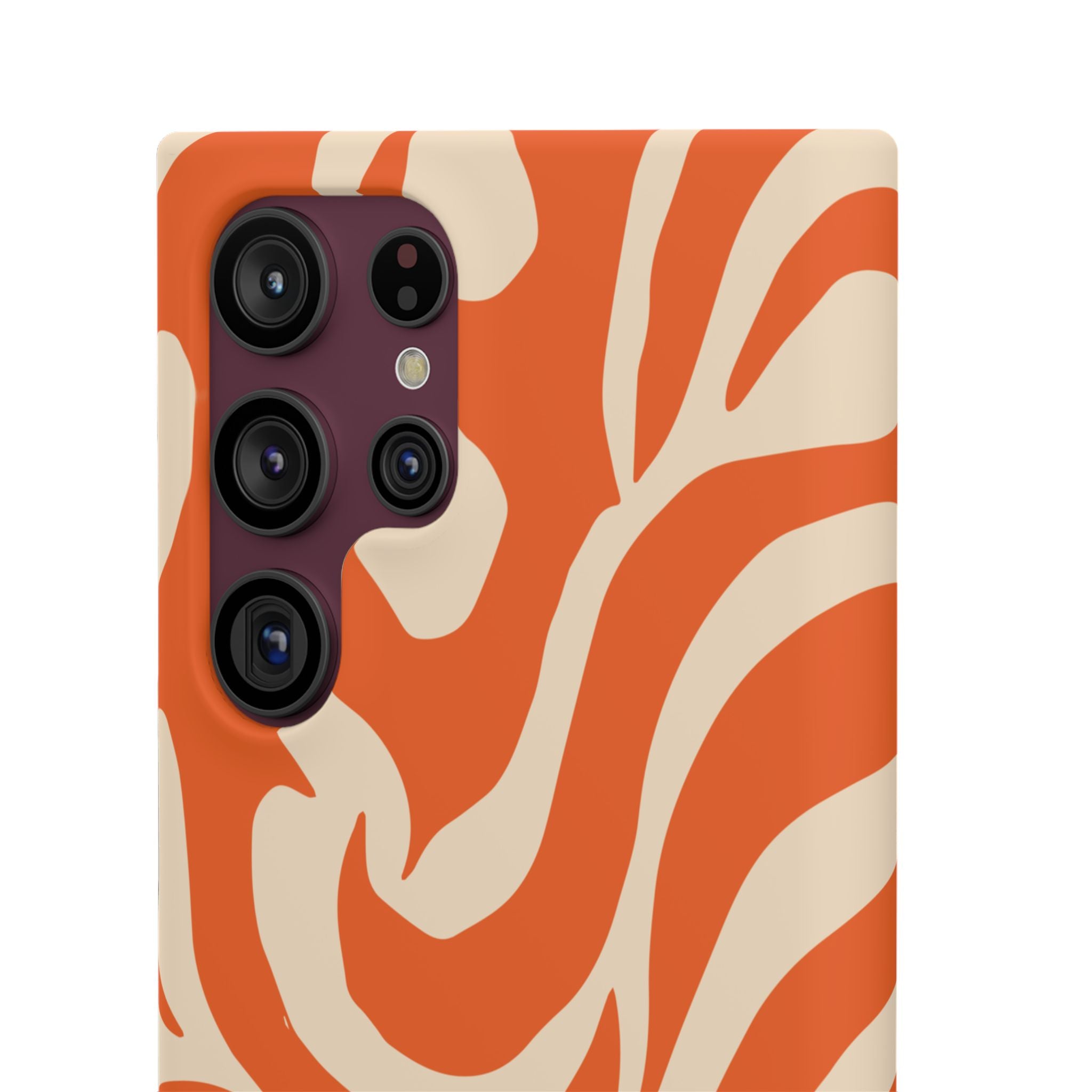 Orange Swirl Phone Case — Retro Abstract iPhone Snap Case