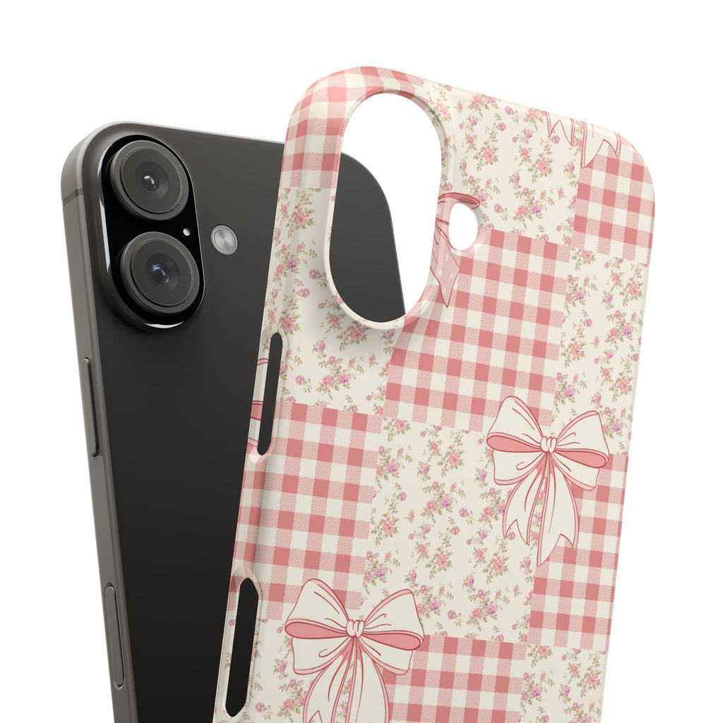 Pink Bow Patchwork Case