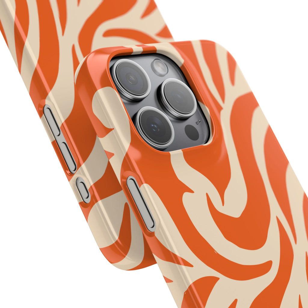 Orange Swirl Phone Case — Retro Abstract iPhone Snap Case