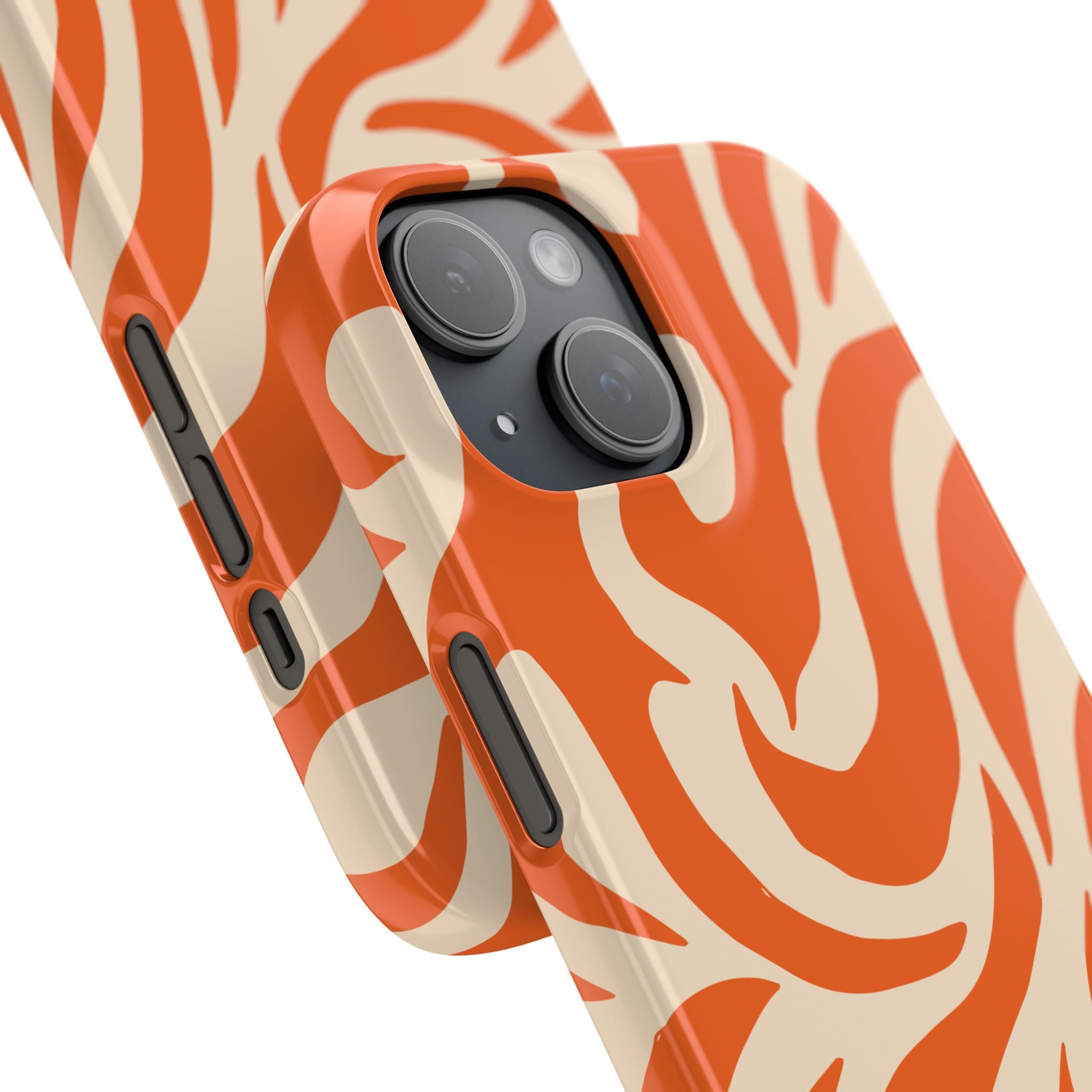 Orange Swirl Phone Case — Retro Abstract iPhone Snap Case