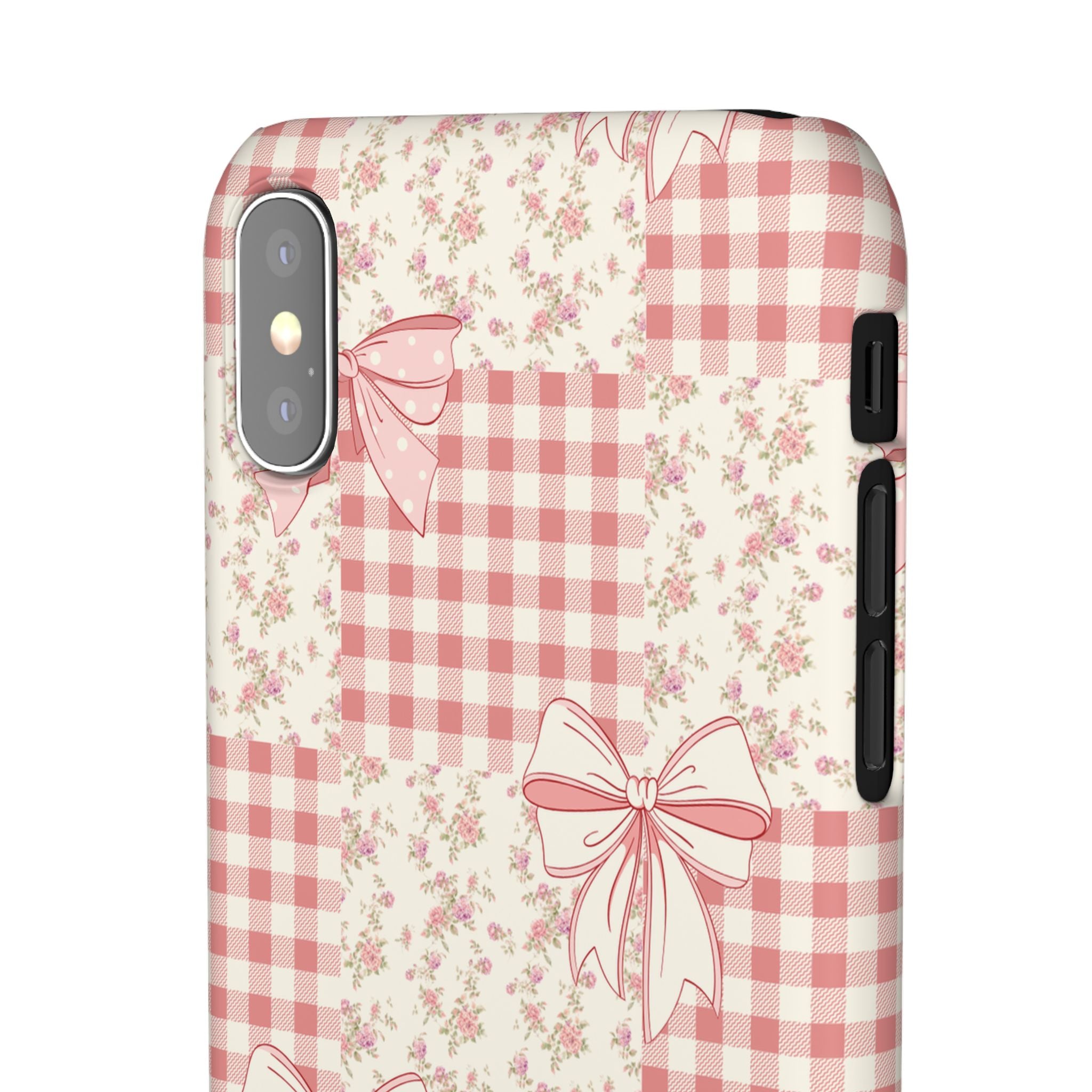 Pink Bow Patchwork Case