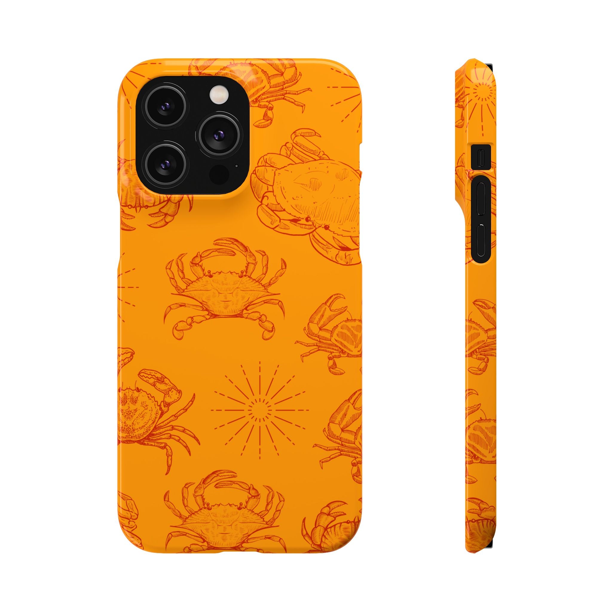 Crab Pattern Snap Case – Orange Coastal Phone Cover