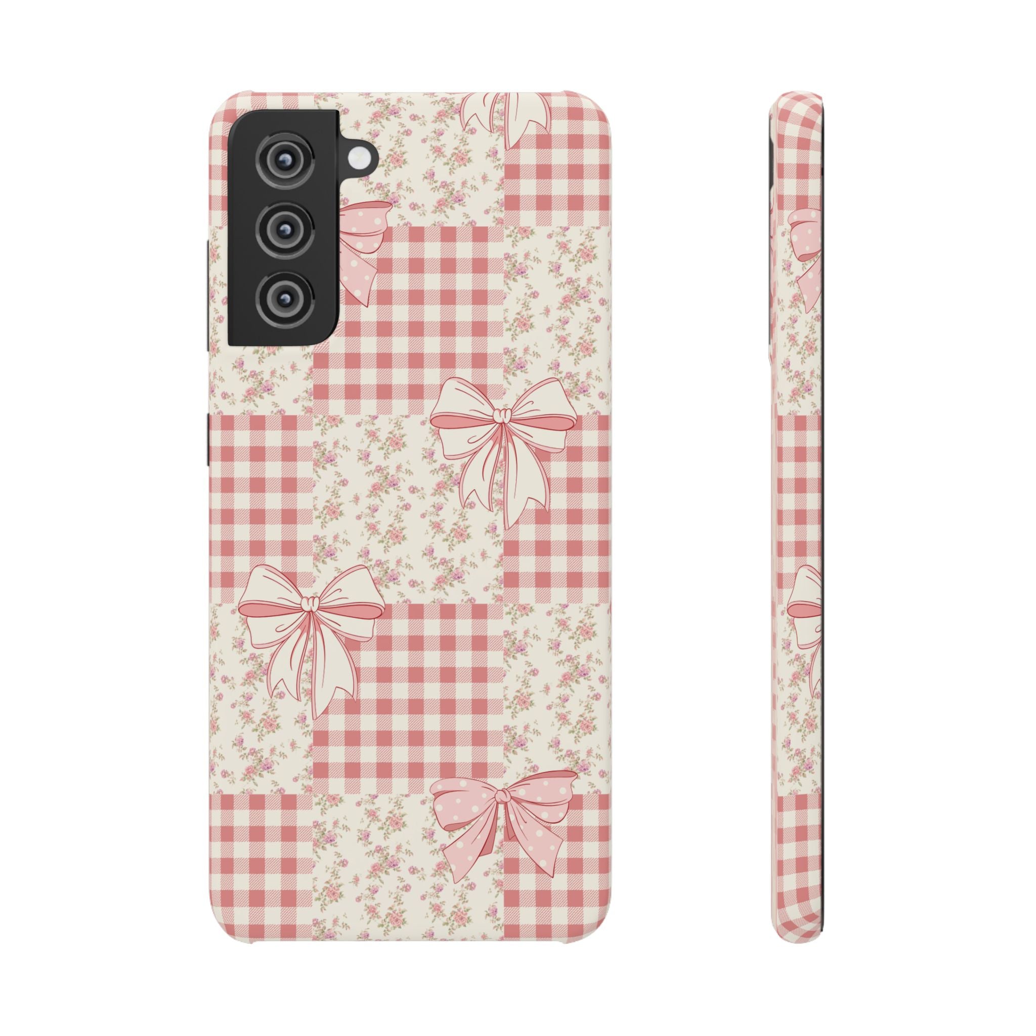 Pink Bow Patchwork Case