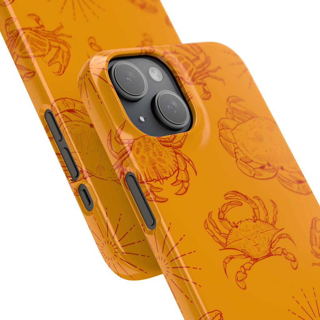 Crab Pattern Snap Case – Orange Coastal Phone Cover