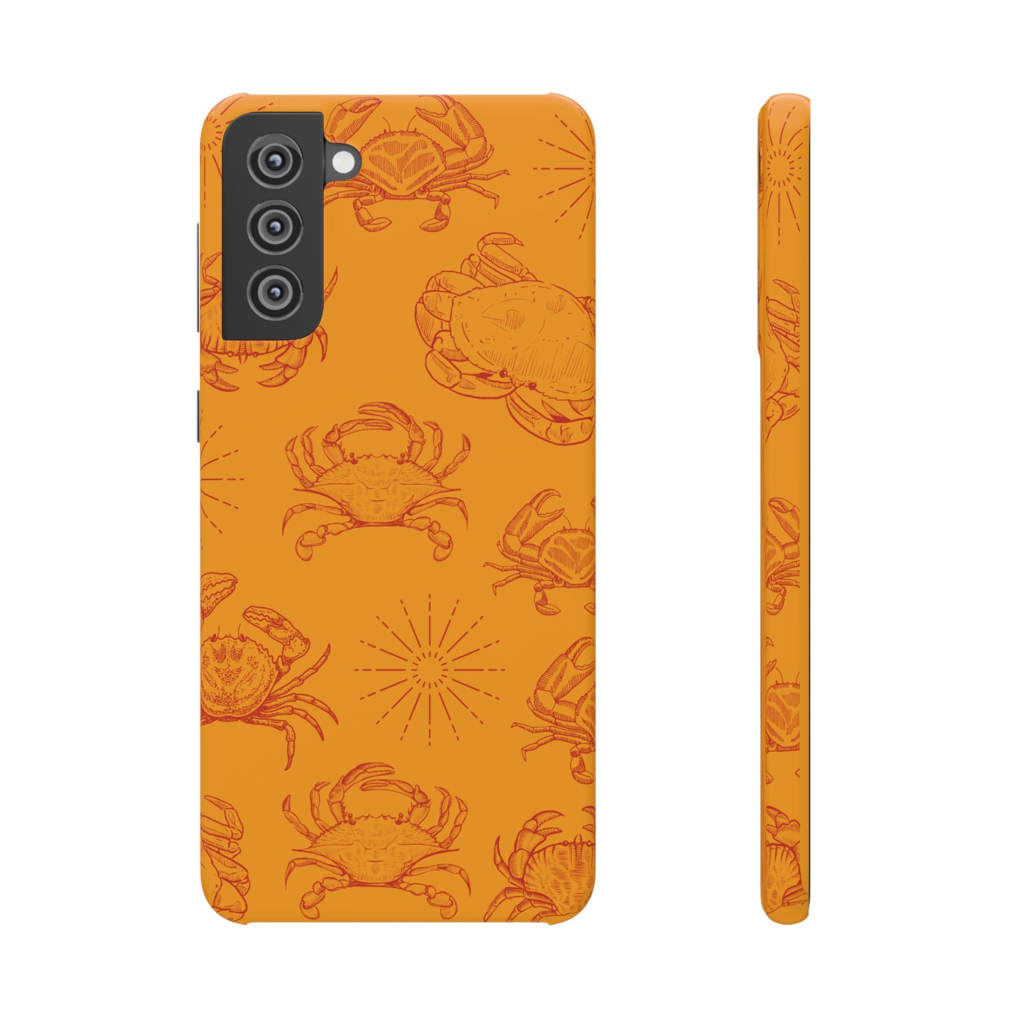 Crab Pattern Snap Case – Orange Coastal Phone Cover
