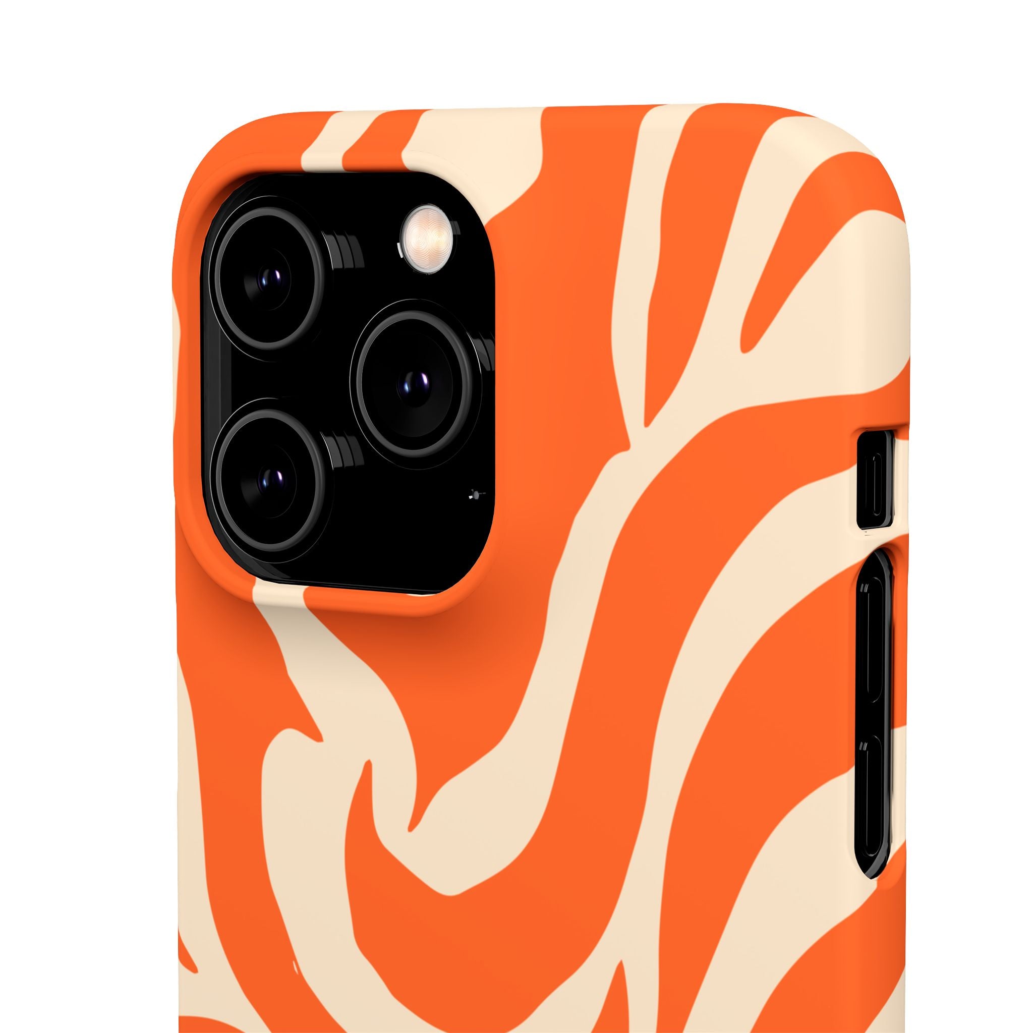 Orange Swirl Phone Case — Retro Abstract iPhone Snap Case