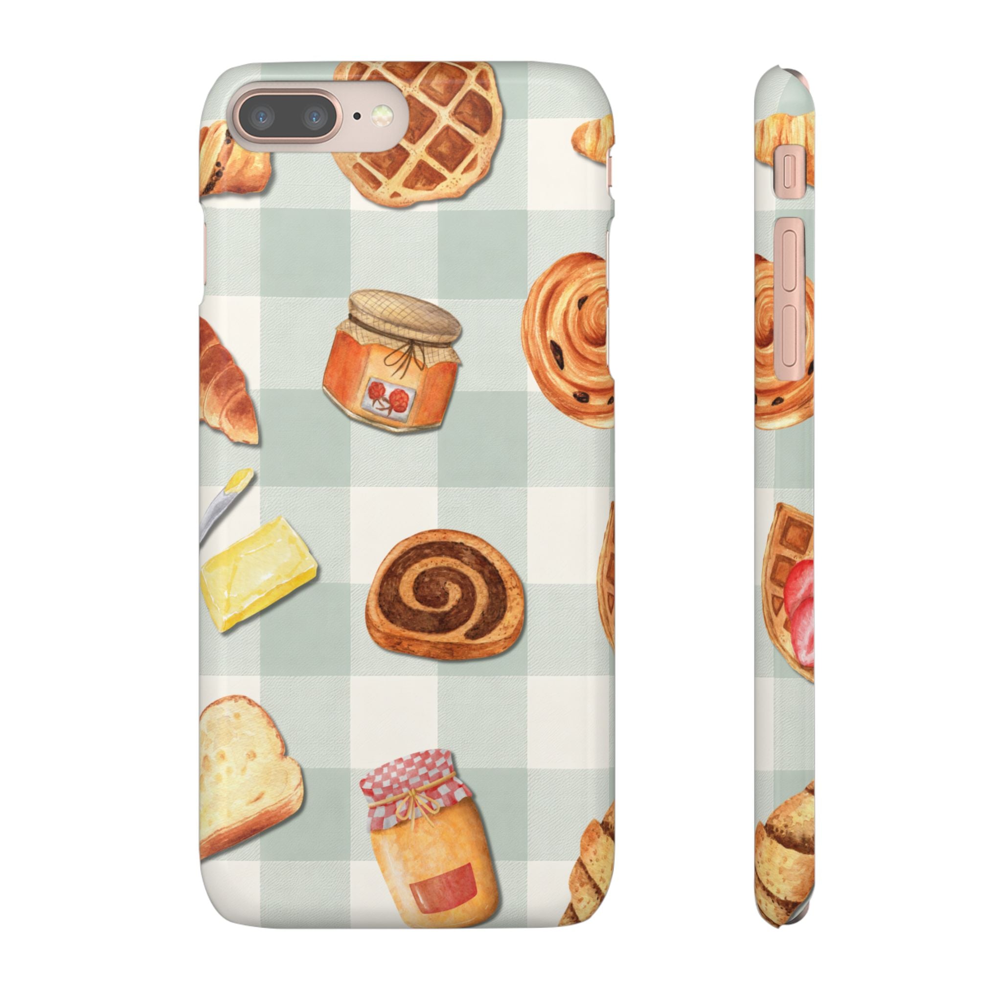 Bakery Breakfast Phone Case — Cute Pastry Pattern Snap Case
