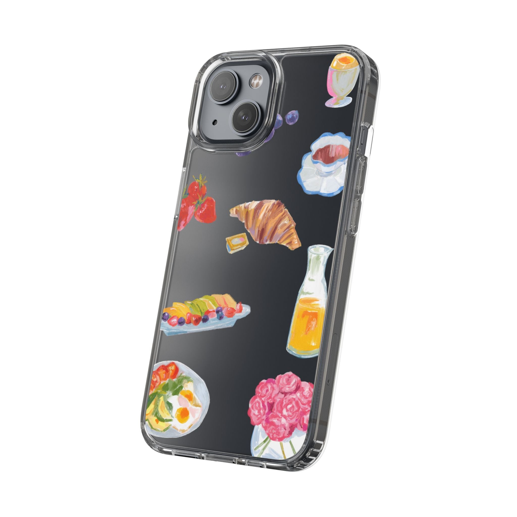 Clear Phone Case — Breakfast Pastries & Brunch Icons Clear Case