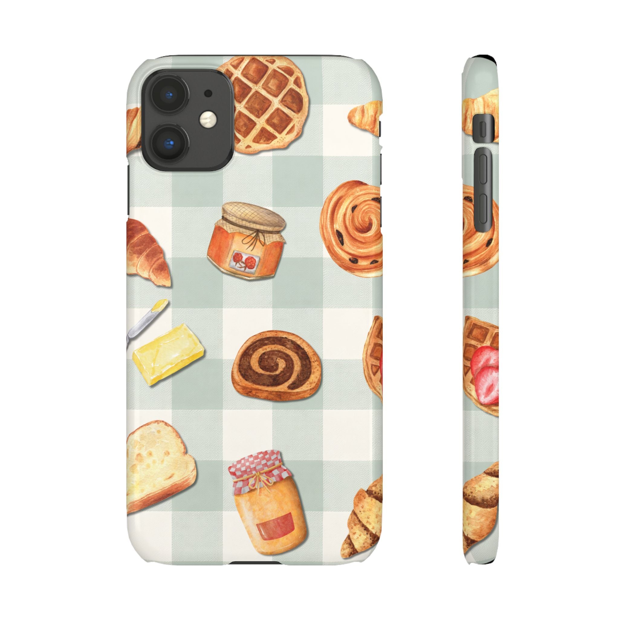 Bakery Breakfast Phone Case — Cute Pastry Pattern Snap Case