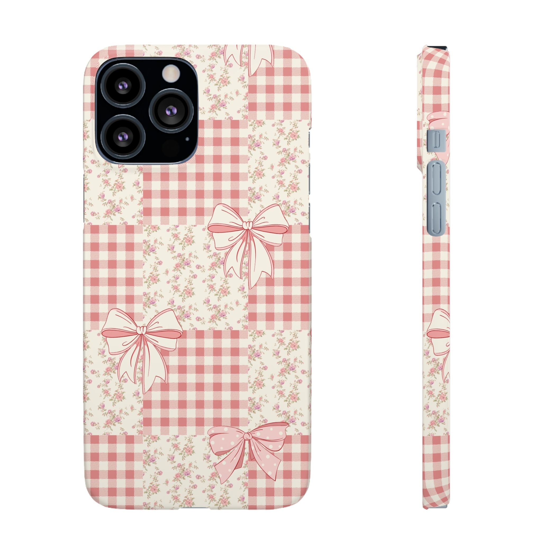 Pink Bow Patchwork Case
