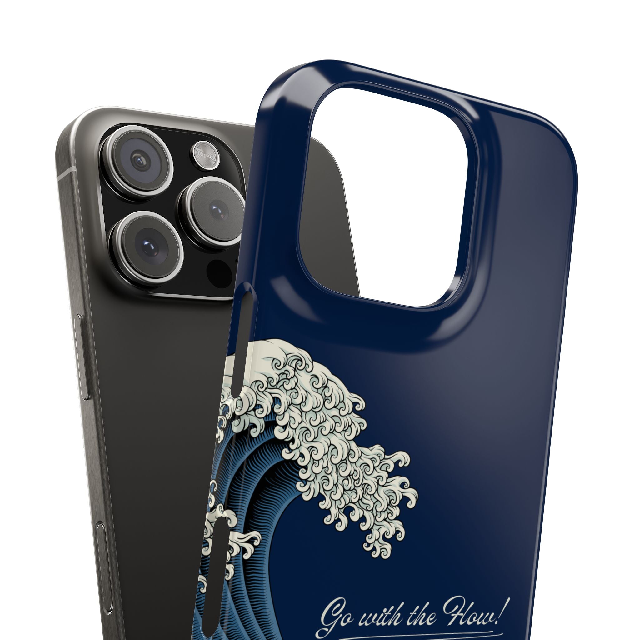 Phone Case — 'Go with the Flow' Wave Design