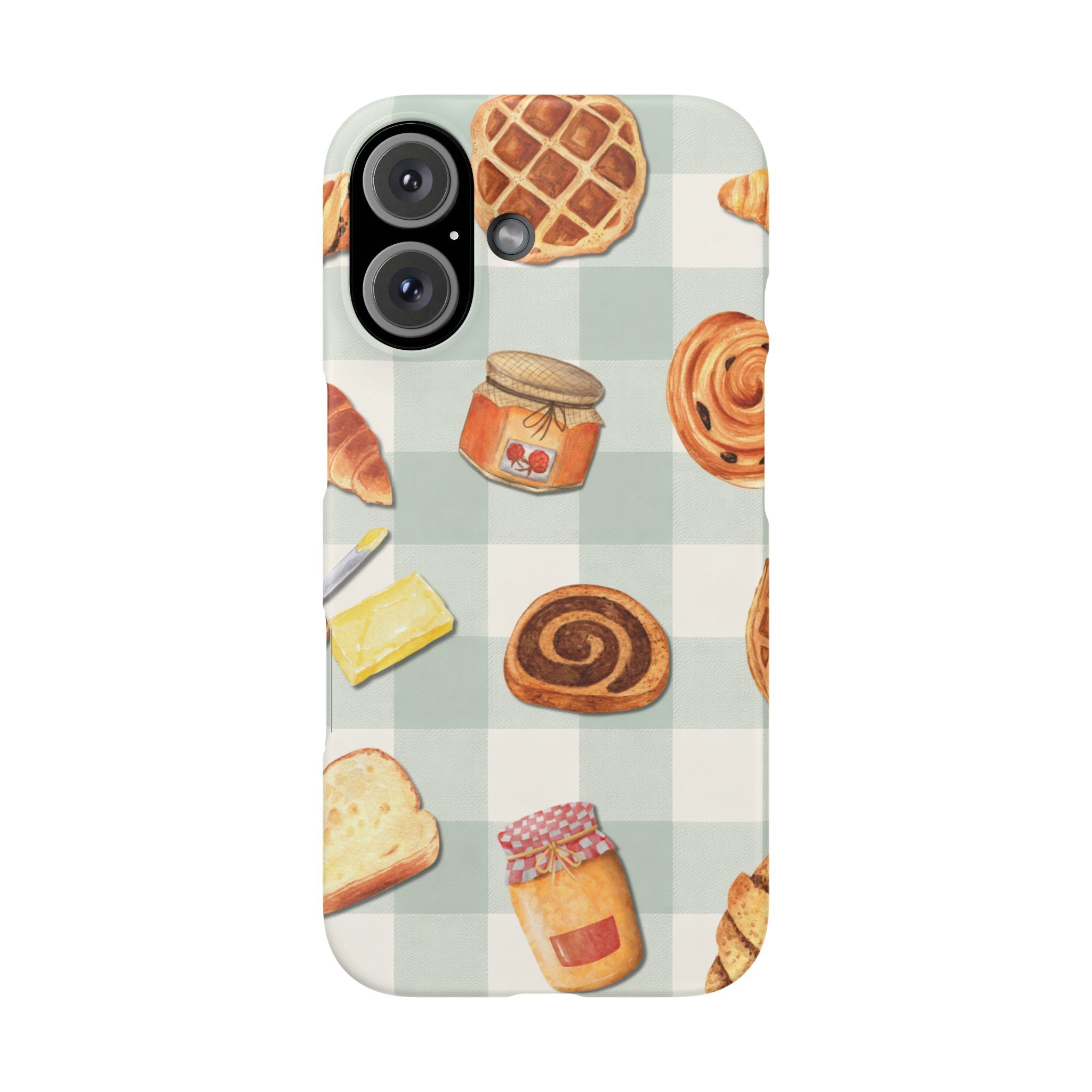 Bakery Breakfast Phone Case — Cute Pastry Pattern Snap Case