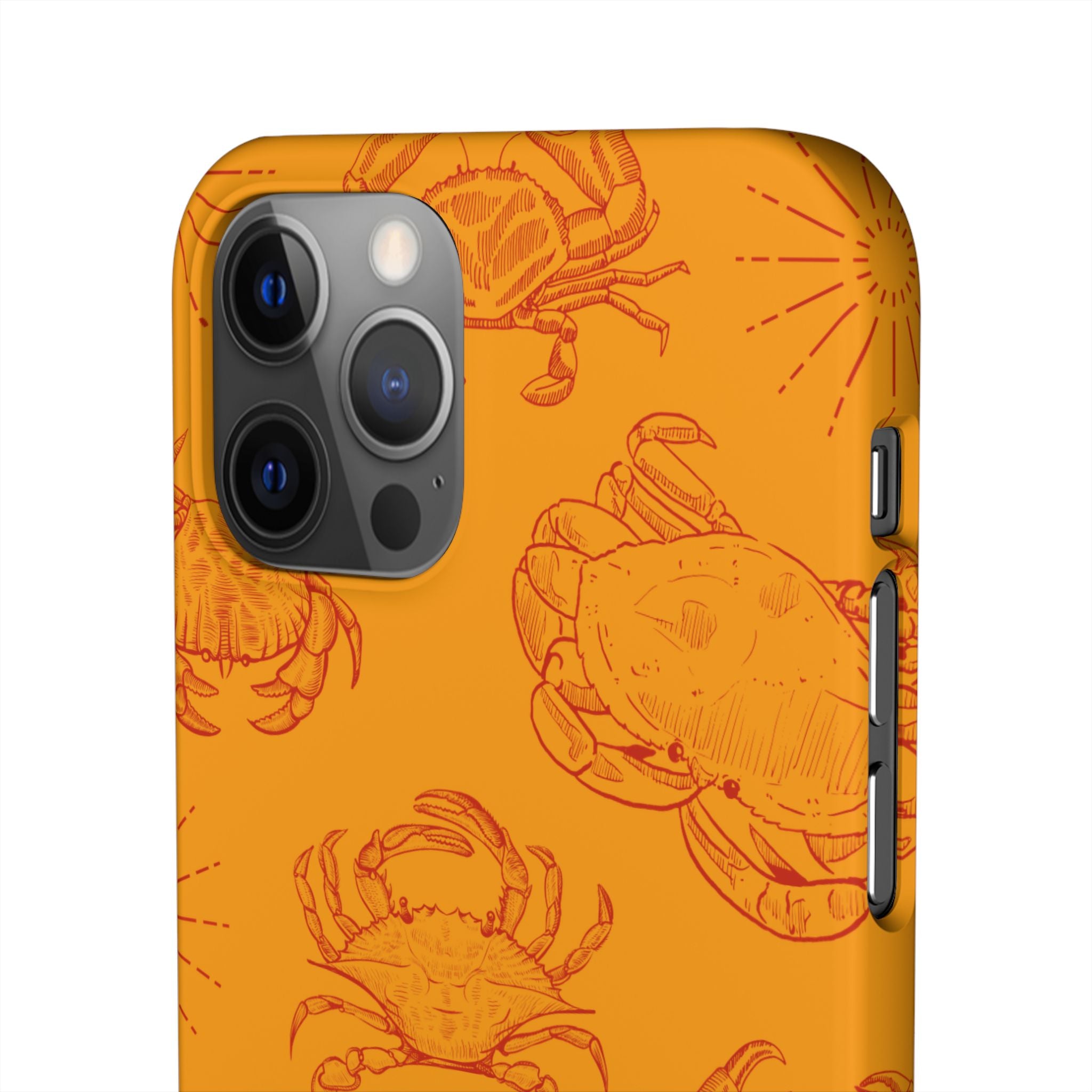 Crab Pattern Snap Case – Orange Coastal Phone Cover