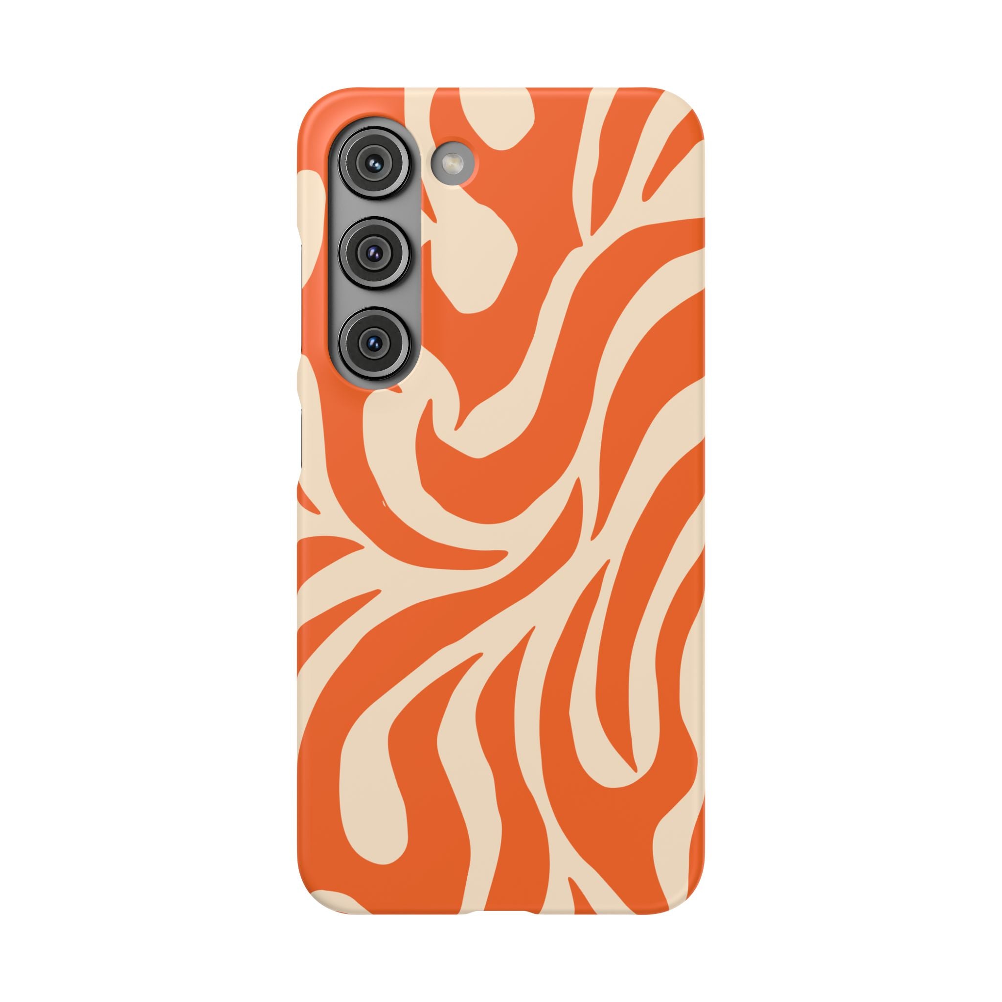 Orange Swirl Phone Case — Retro Abstract iPhone Snap Case