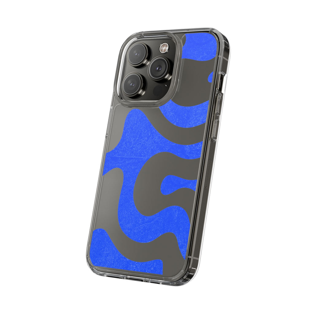 Copy of Abstract Blue Wave Clear Phone Case
