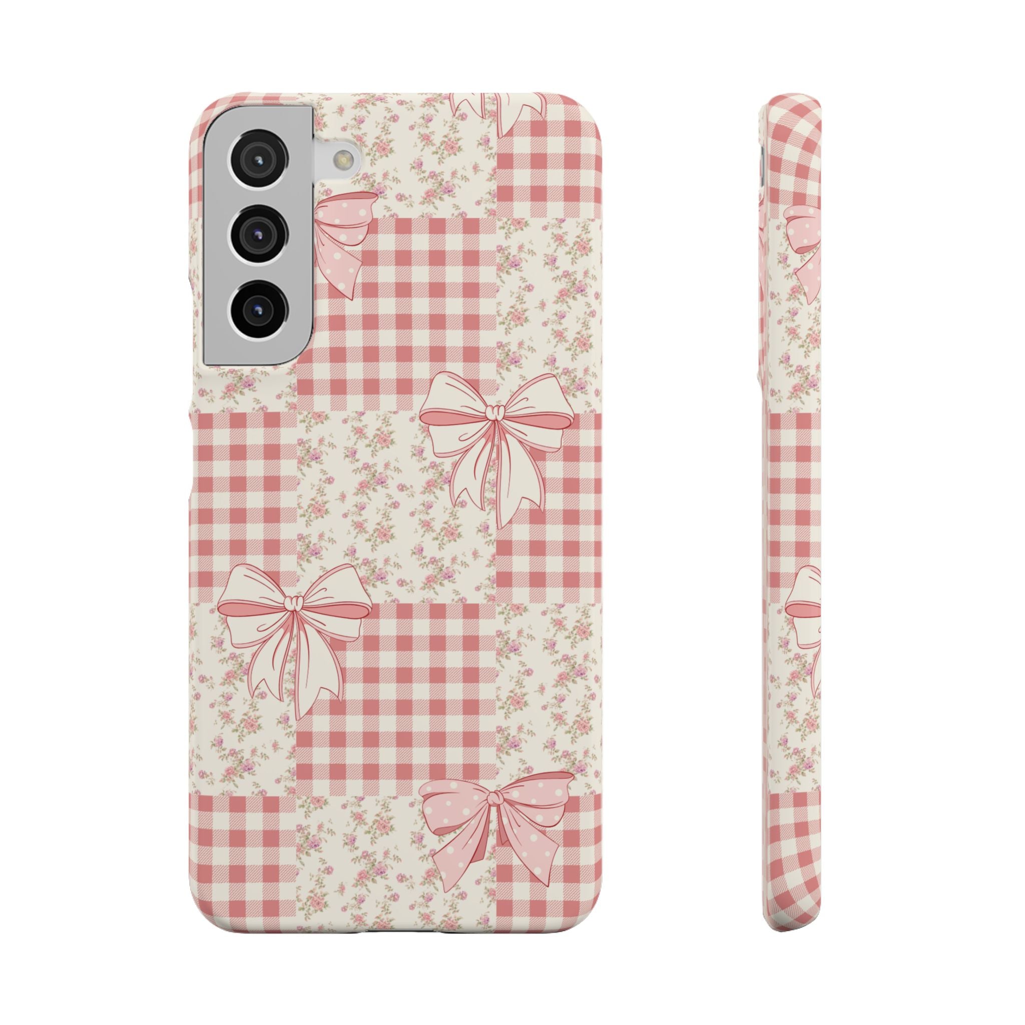 Pink Bow Patchwork Case