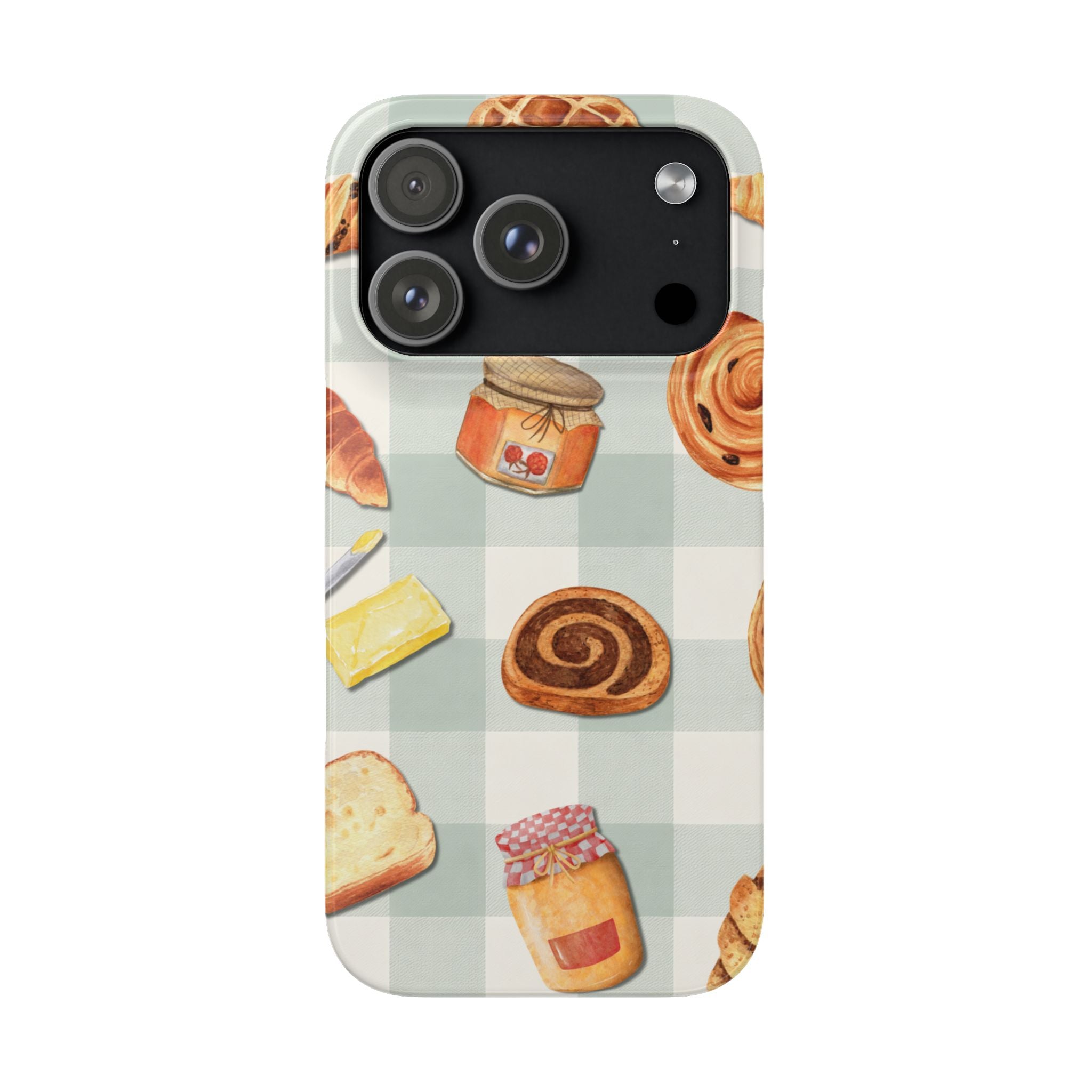 Bakery Breakfast Phone Case — Cute Pastry Pattern Snap Case