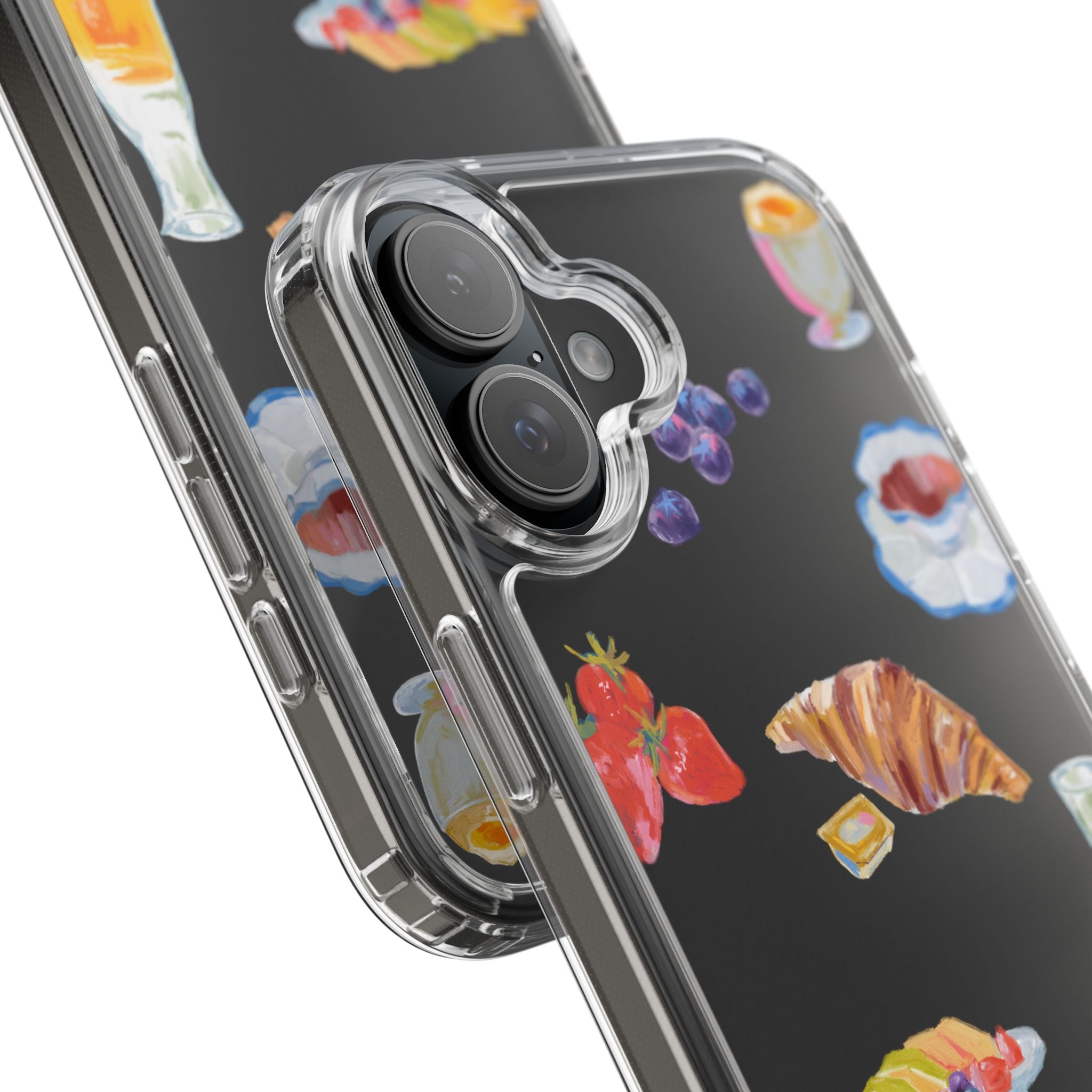 Clear Phone Case — Breakfast Pastries & Brunch Icons Clear Case